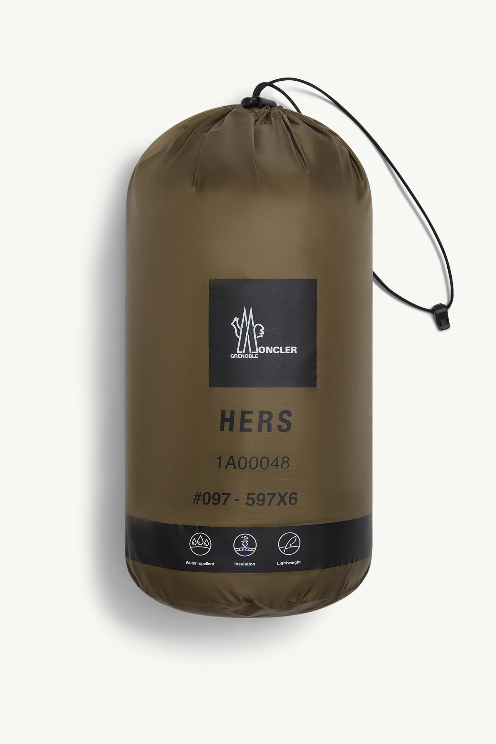 Hers verstaubare Daunen-Skijacke Herren Olivgrün Moncler 6