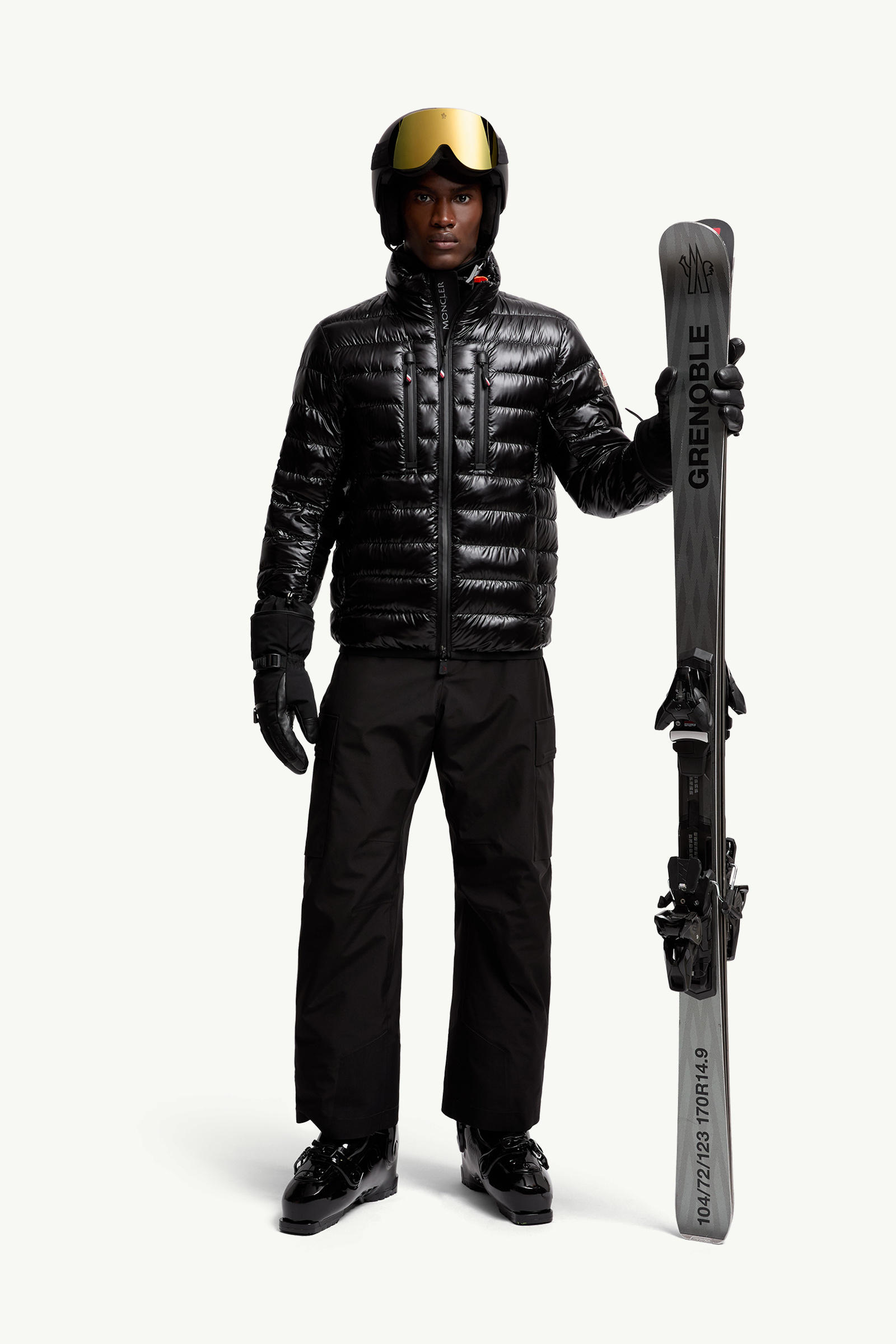 Hers Packable Down Ski Jacket Men Black Moncler 0