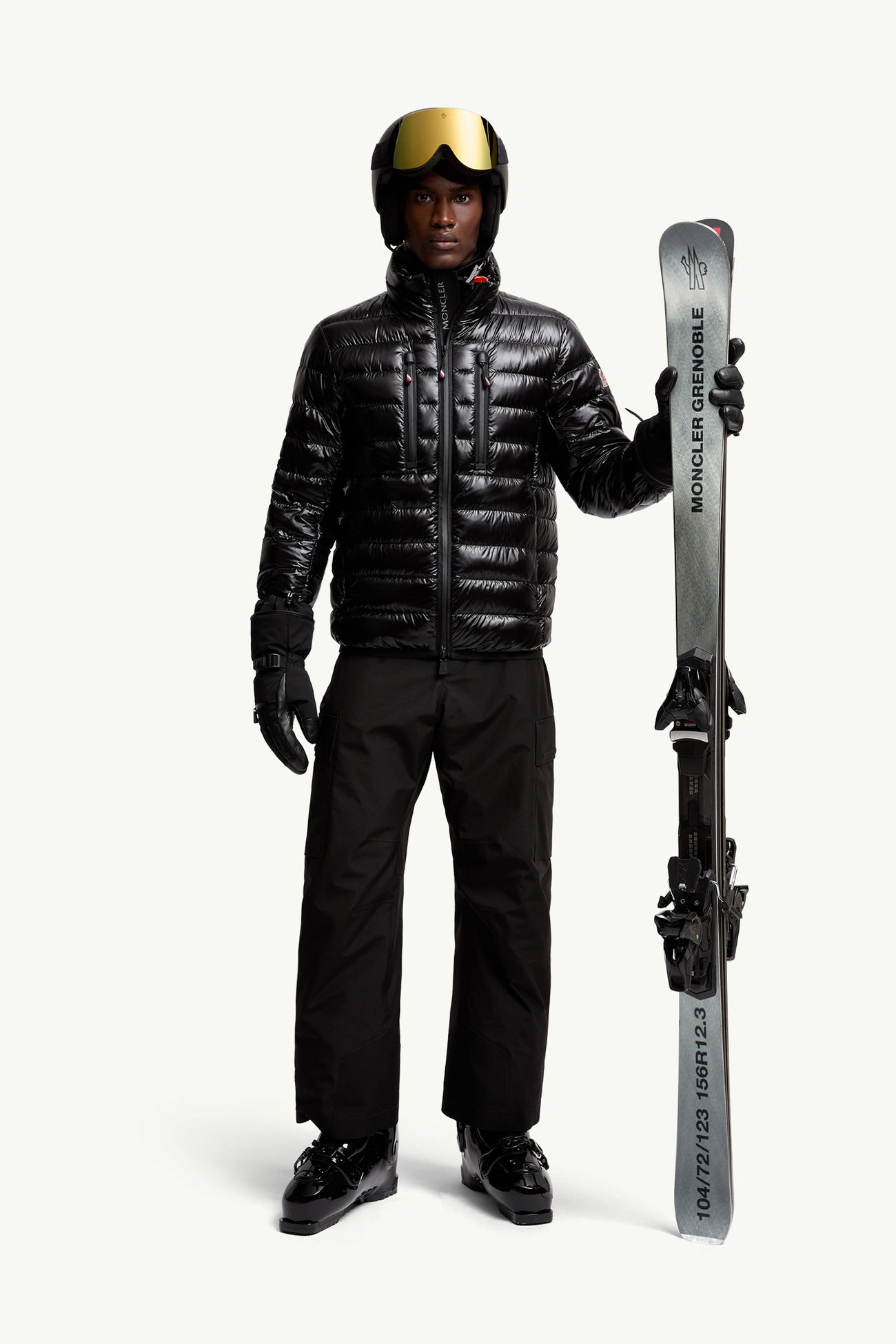 Hers男士可折叠羽绒滑雪夹克外套 男士 黑色 Moncler 0
