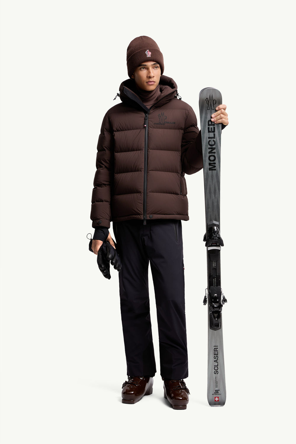 Isorno Daunen-Skijacke mit Kapuze Herren Braun Moncler 0