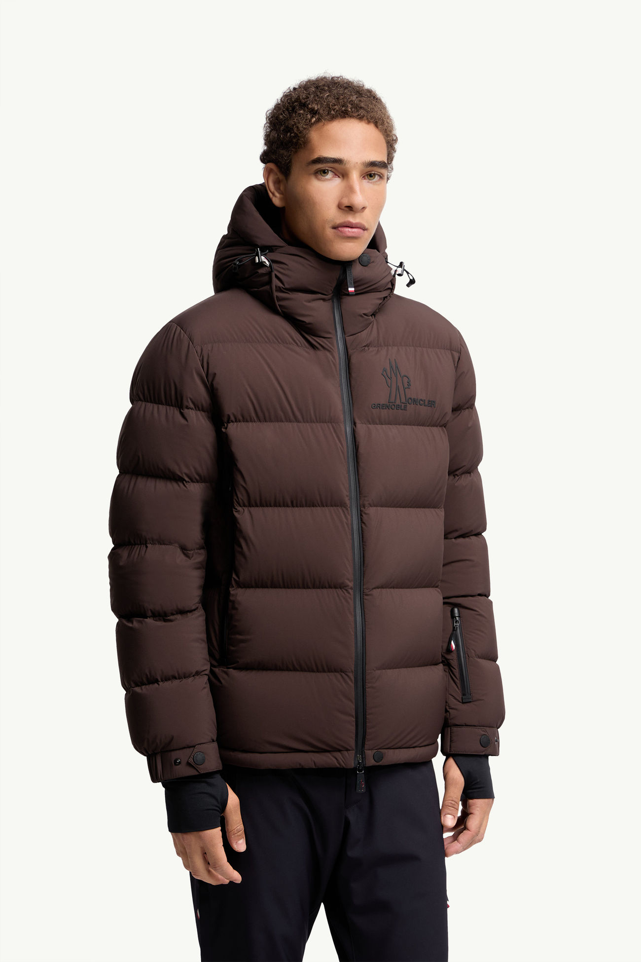 Doudoune de ski à capuche Isorno Hommes Marron Moncler 3