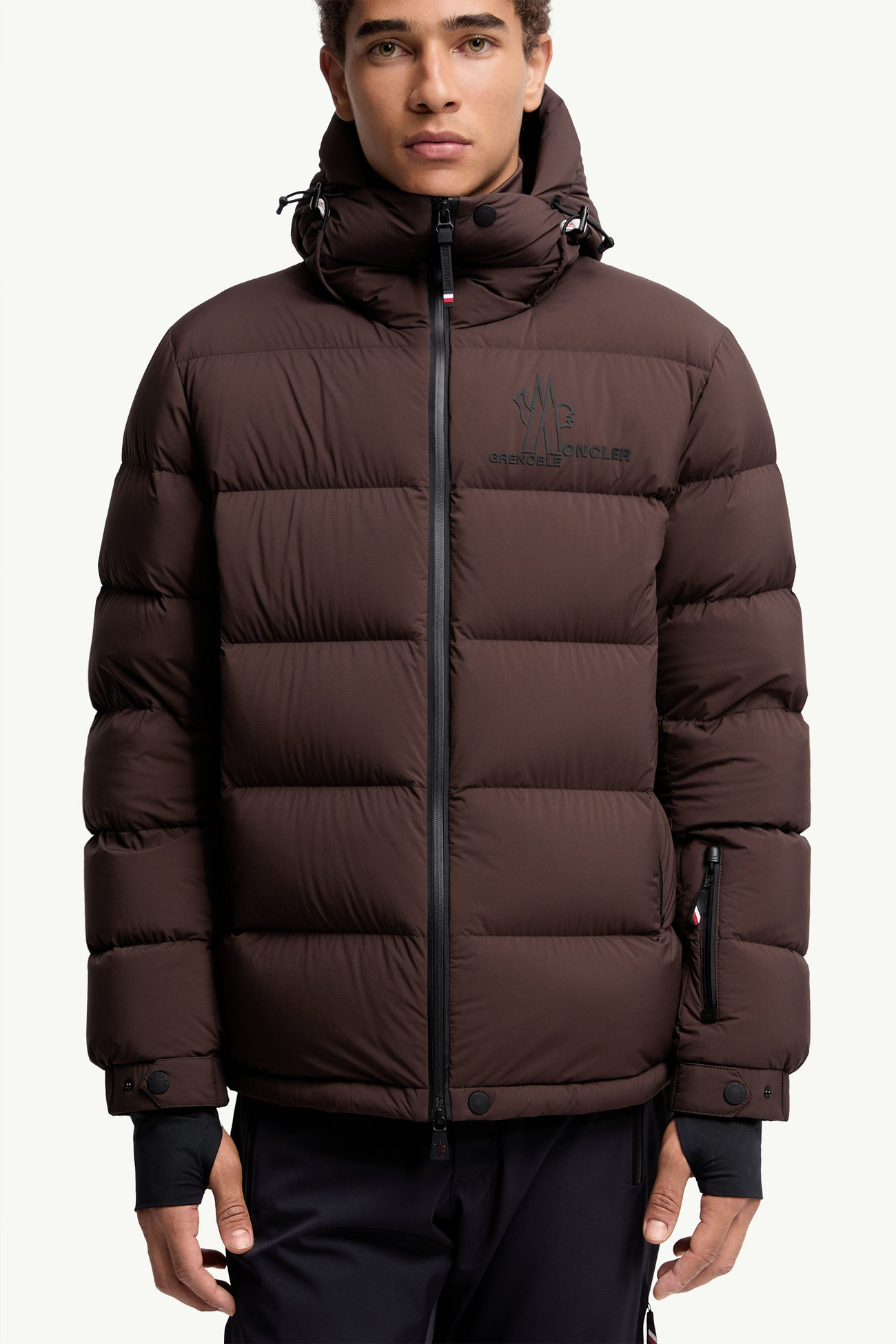 Isorno 후드 다운 스키 재킷 남성 브라운 Moncler 5