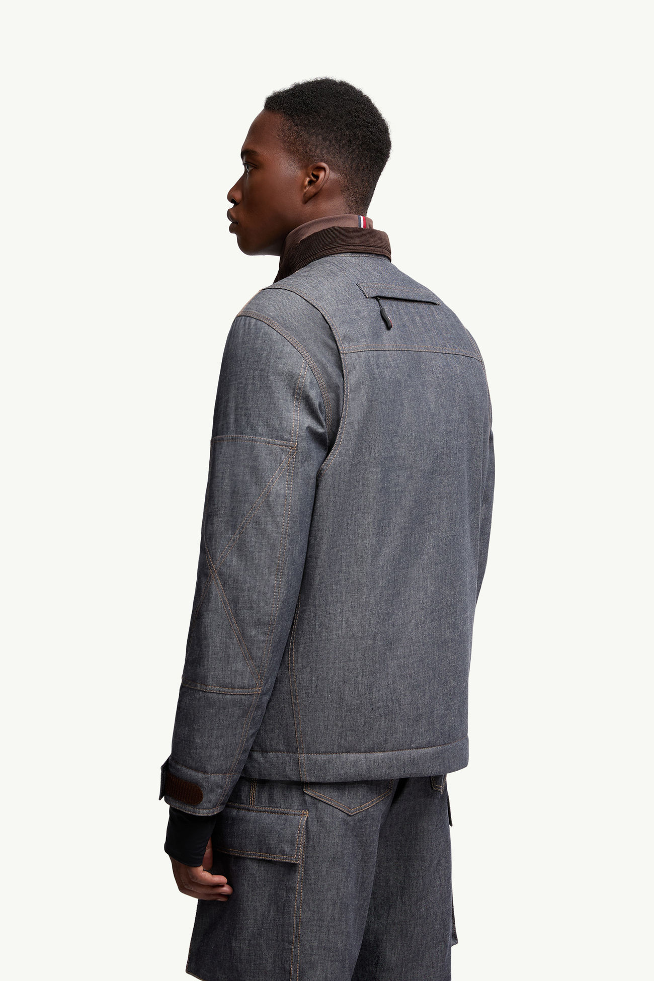 Doudoune de ski en denim Croatan Hommes Gris foncé Moncler 4