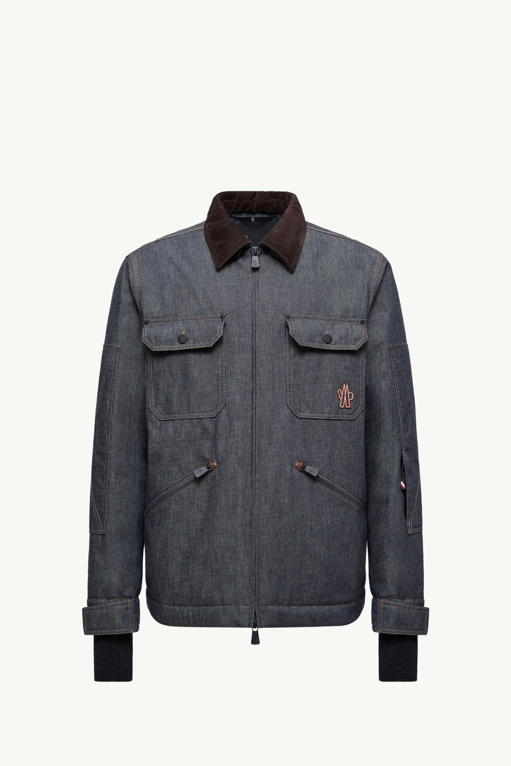 Croatan Denim Down Ski Jacket Men Dark Gray Moncler 2