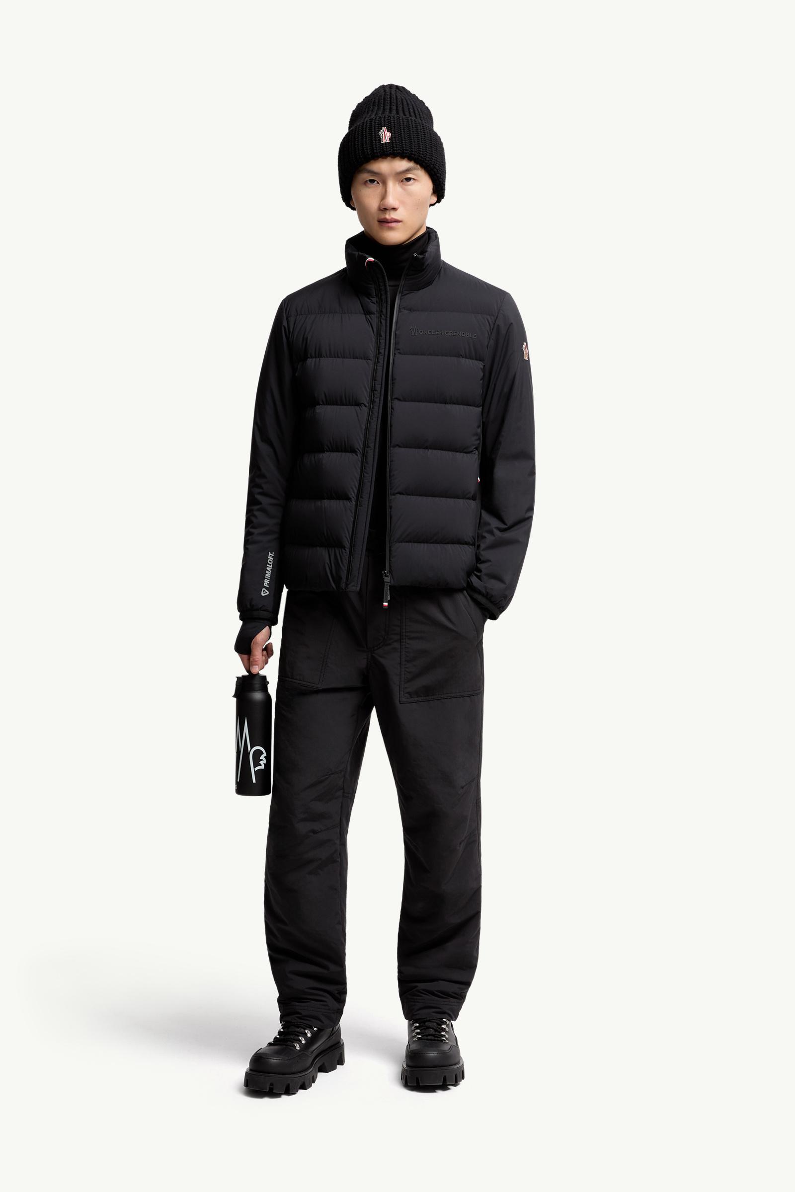 トップス MONCLER 22AW BLACK Parker Black Laichefur Hooded Shearling-Trimmed Short Down Jacket - Short