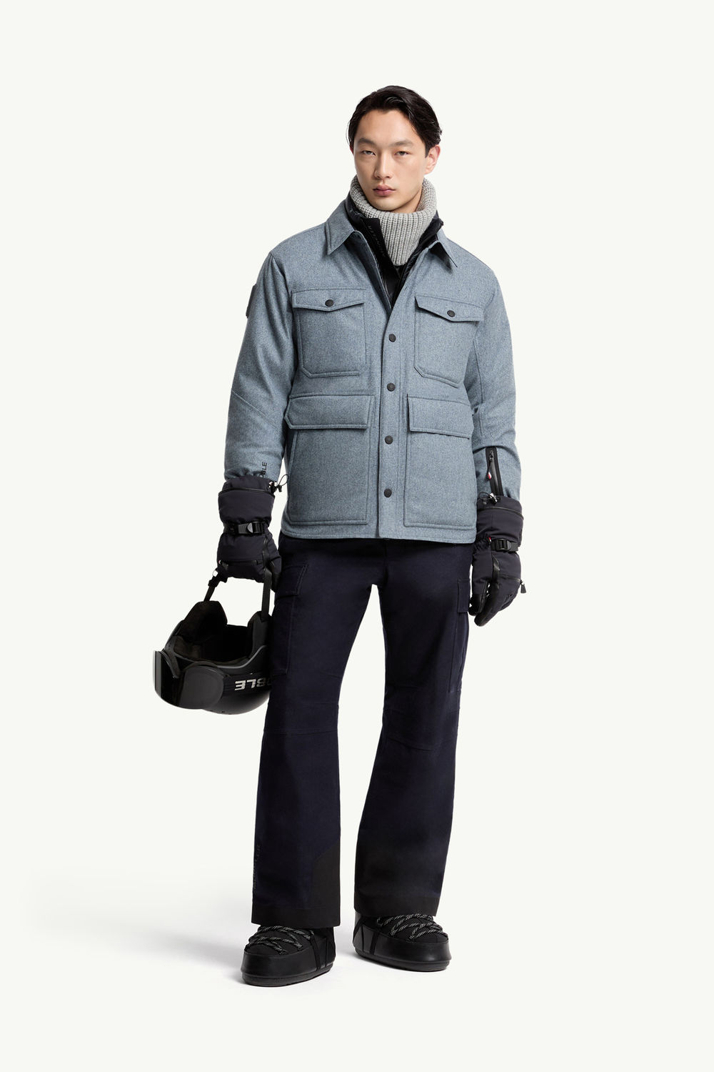 Veste-chemise Antuco en laine Hommes Bleu Cobalt Moncler 0
