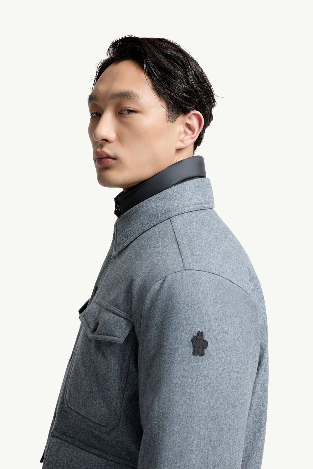 Chaqueta camisera con plumón Antuco Hombre Azul cobalto Moncler 1