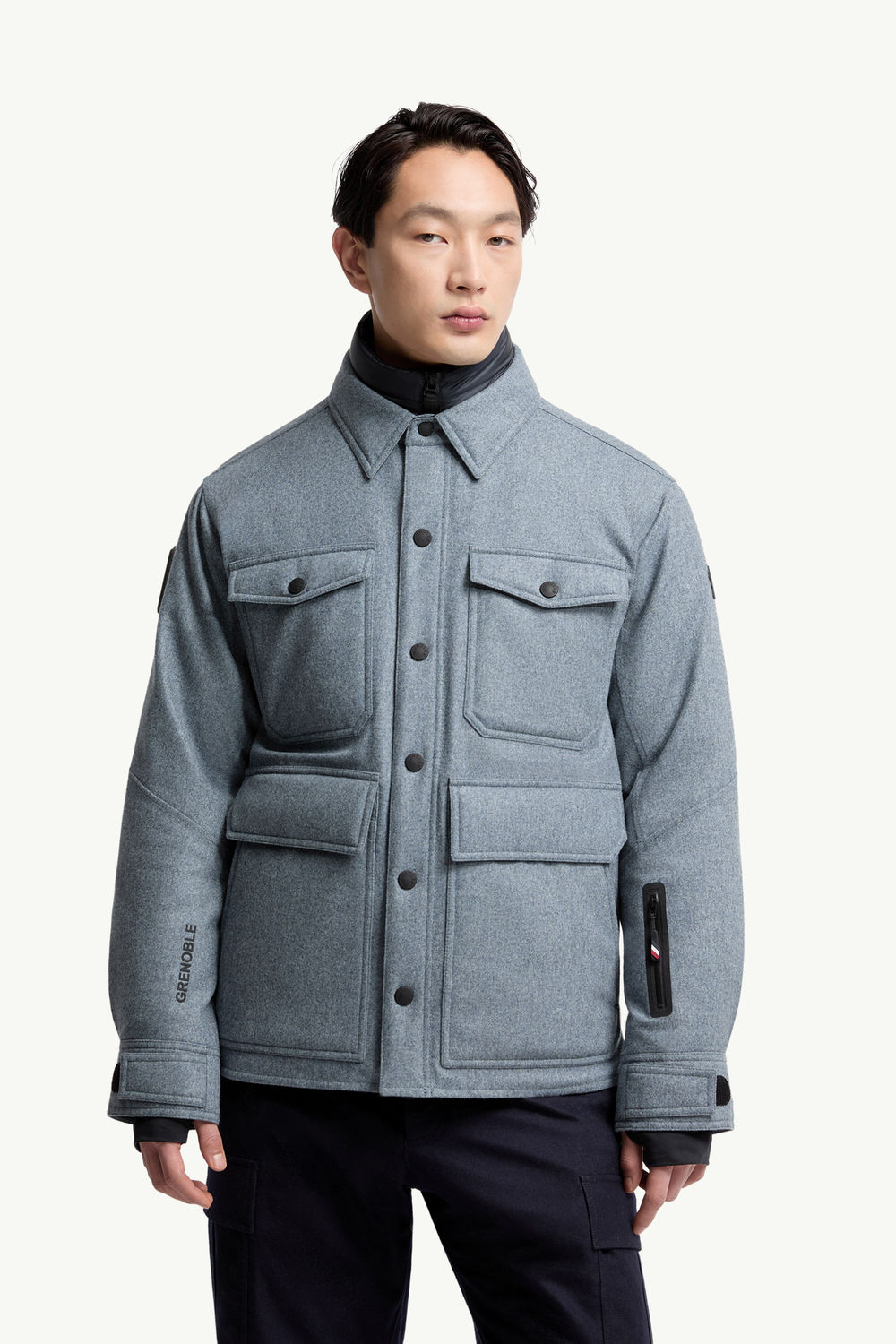 Veste-chemise Antuco en laine Hommes Bleu Cobalt Moncler 3