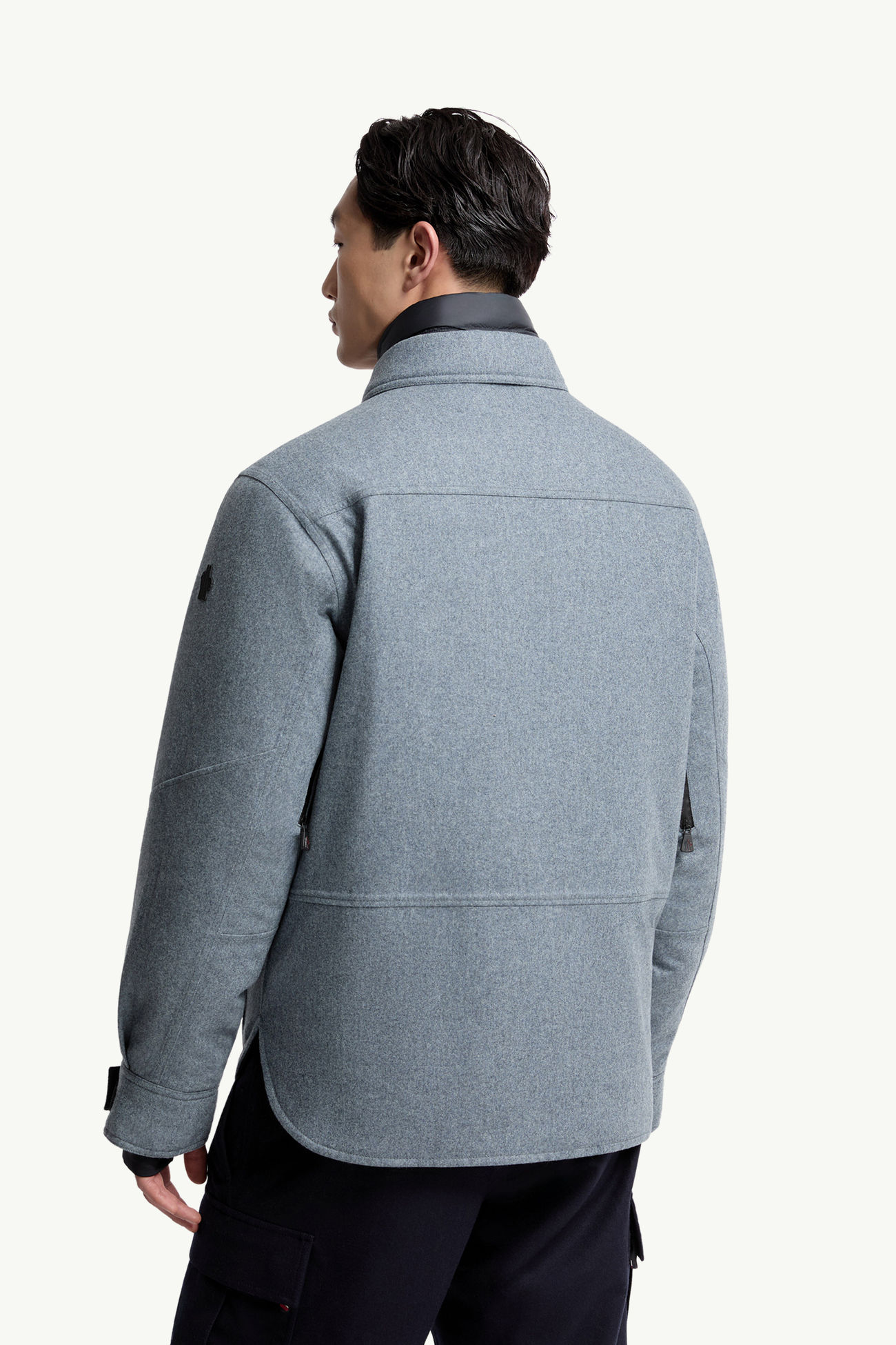 Antuco Daunenhemdjacke aus Wolle Herren Kobaltblau Moncler 4