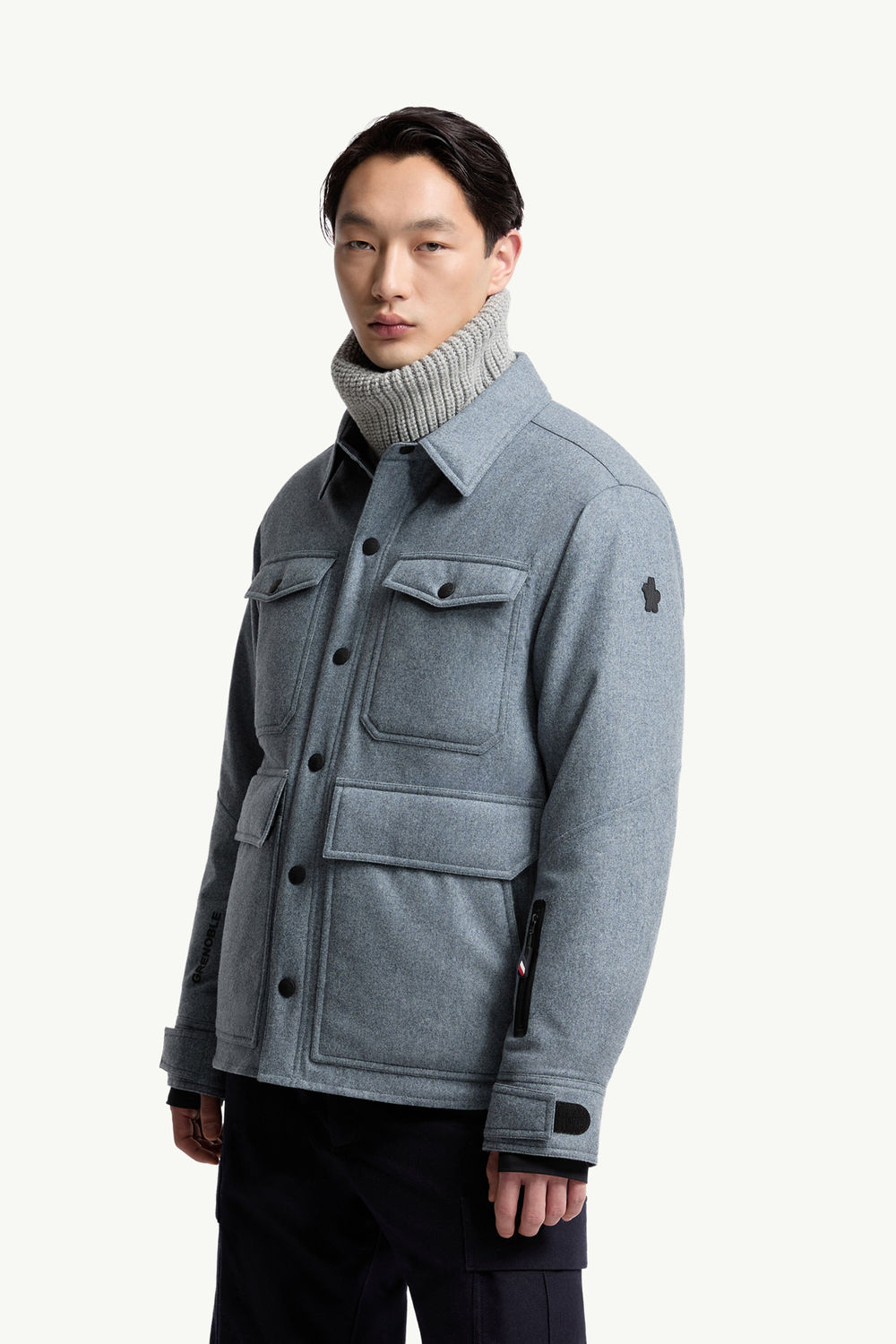 Veste-chemise Antuco en laine Hommes Bleu Cobalt Moncler 5