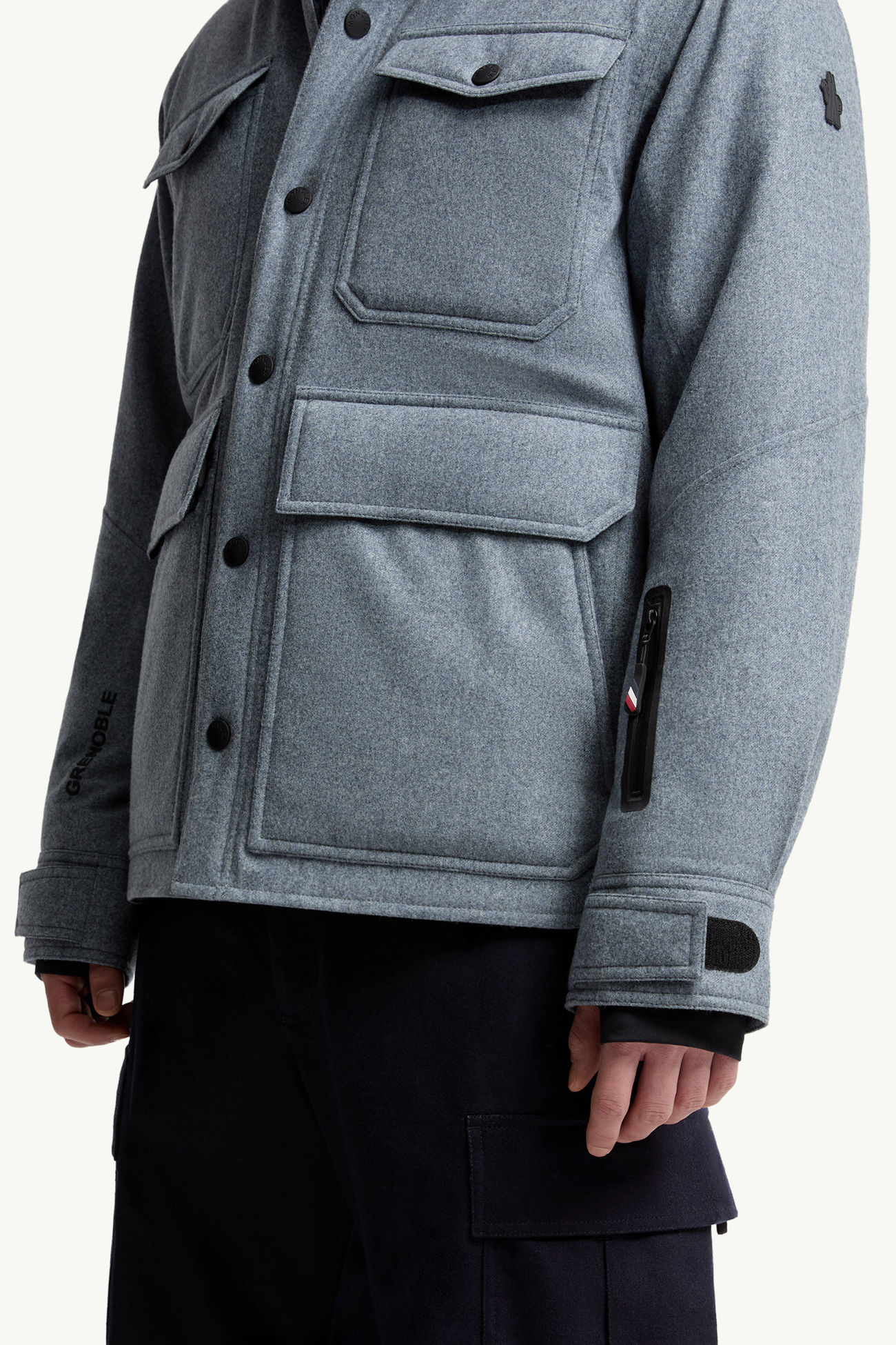 Antuco男士羊毛羽绒衬衫式夹克外套 男士 钴蓝色 Moncler 7