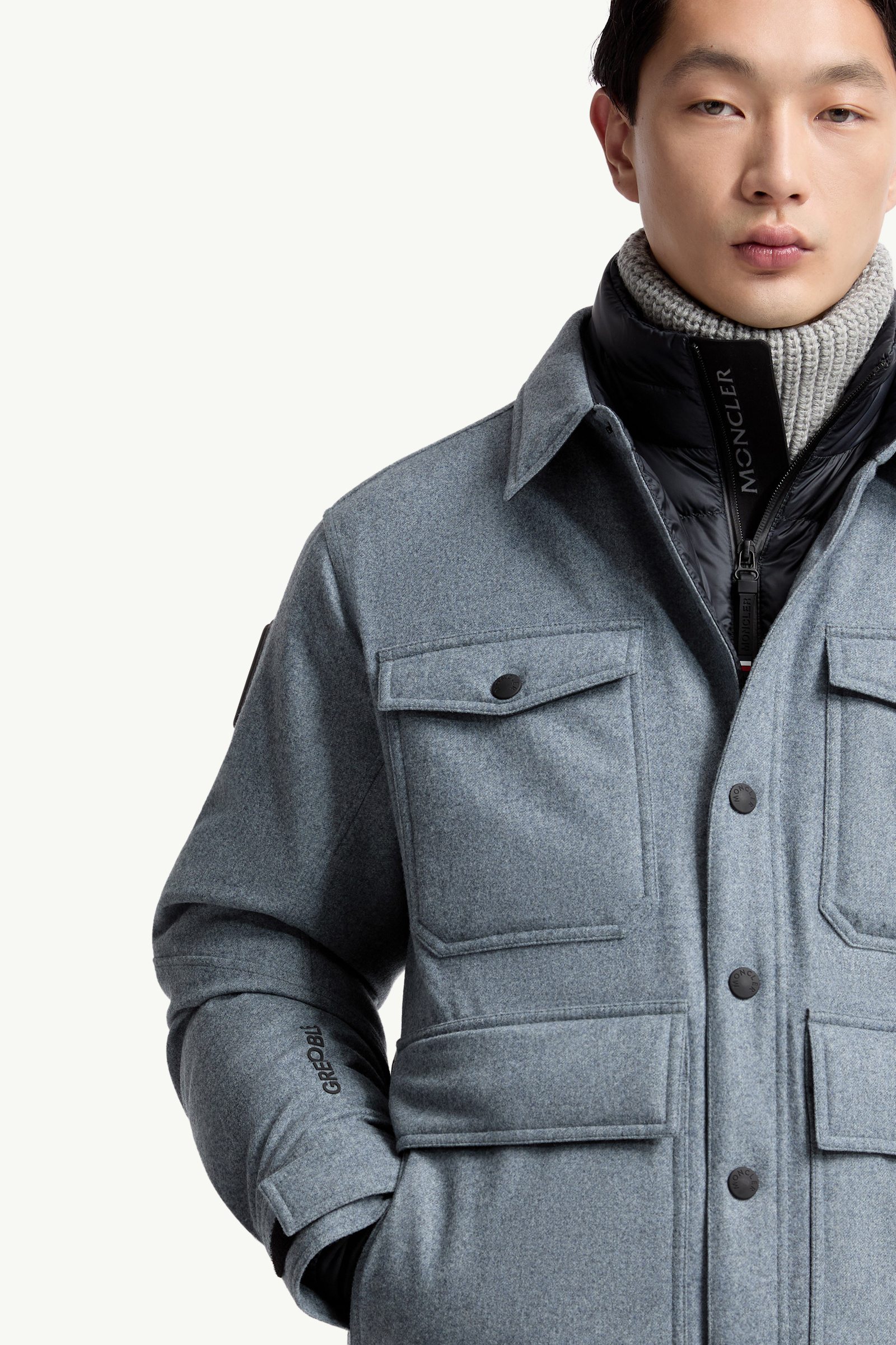 Cobalt Blue Antuco Wool Down Shirt Jacket - Shirt Jackets for Men