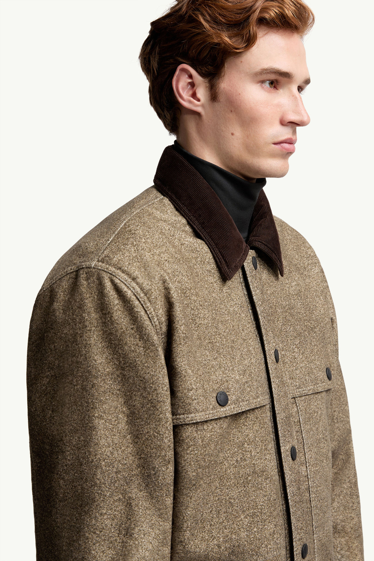 Kalinzu kurze Daunenjacke aus Baumwoll-Moleskin Herren Steingrau Moncler 7