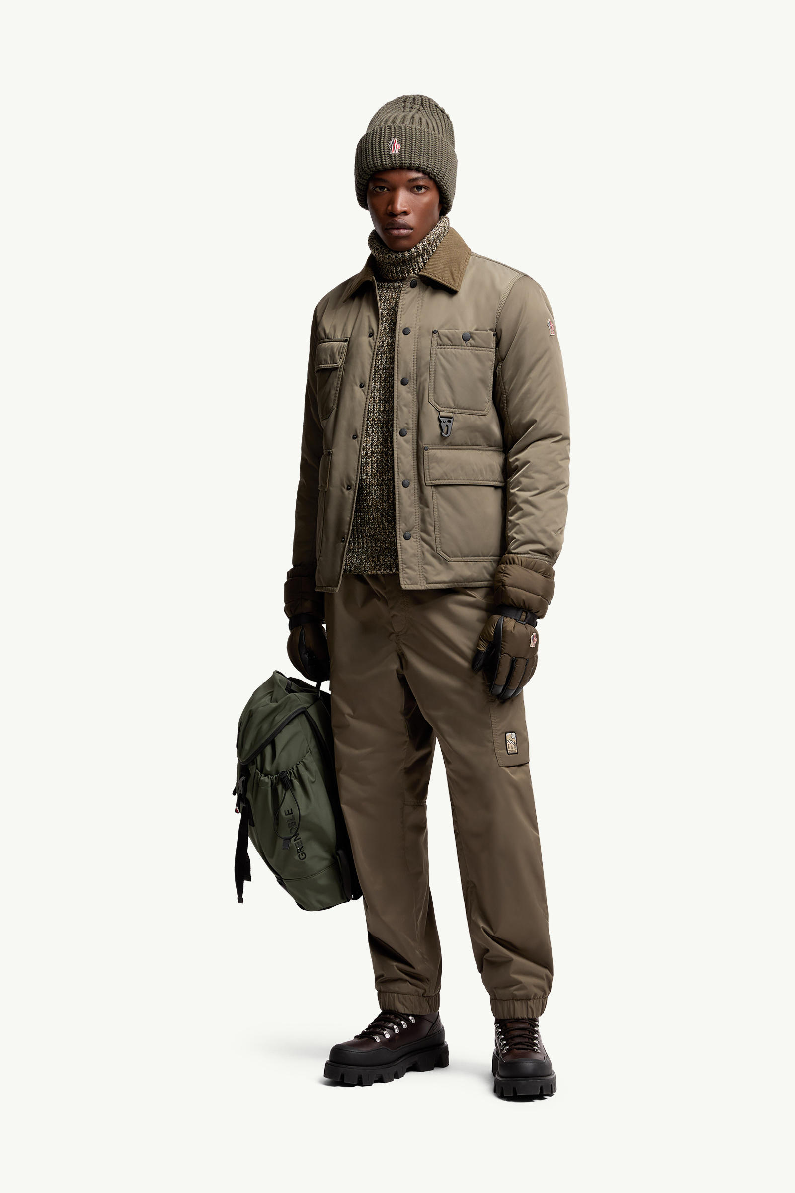 Waterton Down Field Jacket Men Khaki Moncler 0