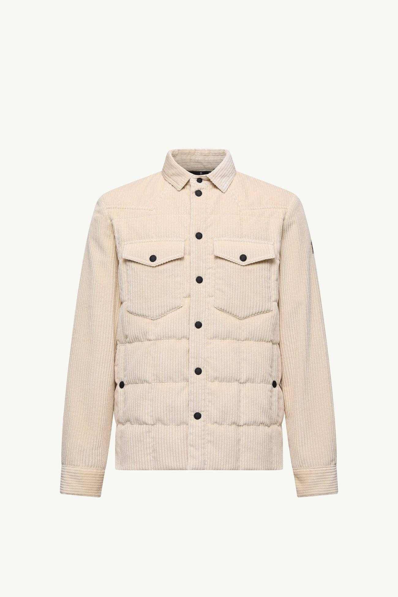 Chaqueta camisera con plumón de pana Gelt Hombre Blanco Marfil Moncler 2