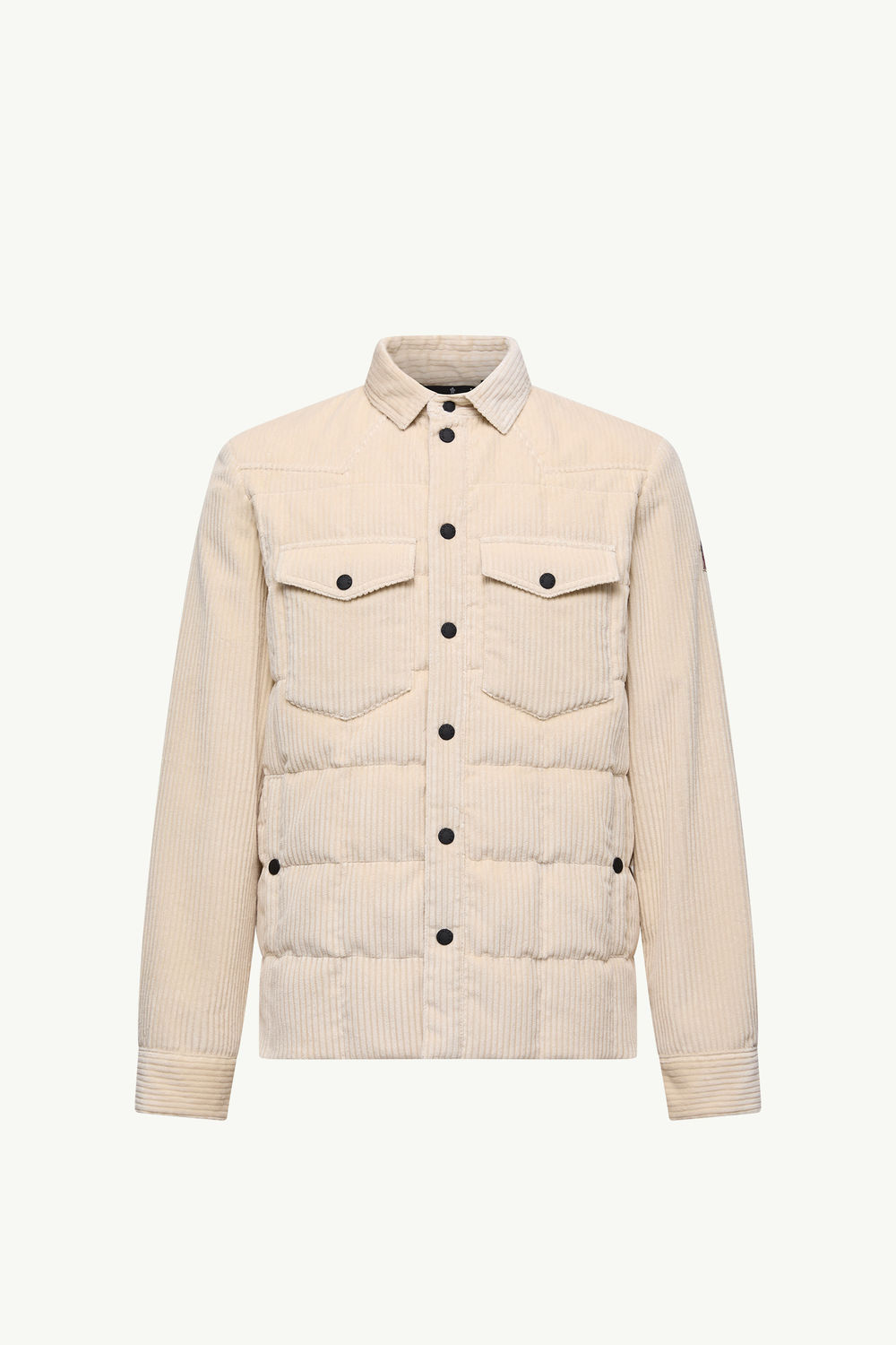 Gelt Corduroy Down Shirt Jacket Men White Ivory Moncler 2