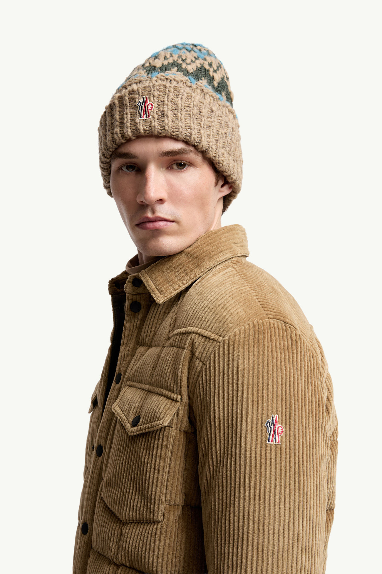 Gelt燈芯絨羽絨恤衫式外套 男士 米色 Moncler 1