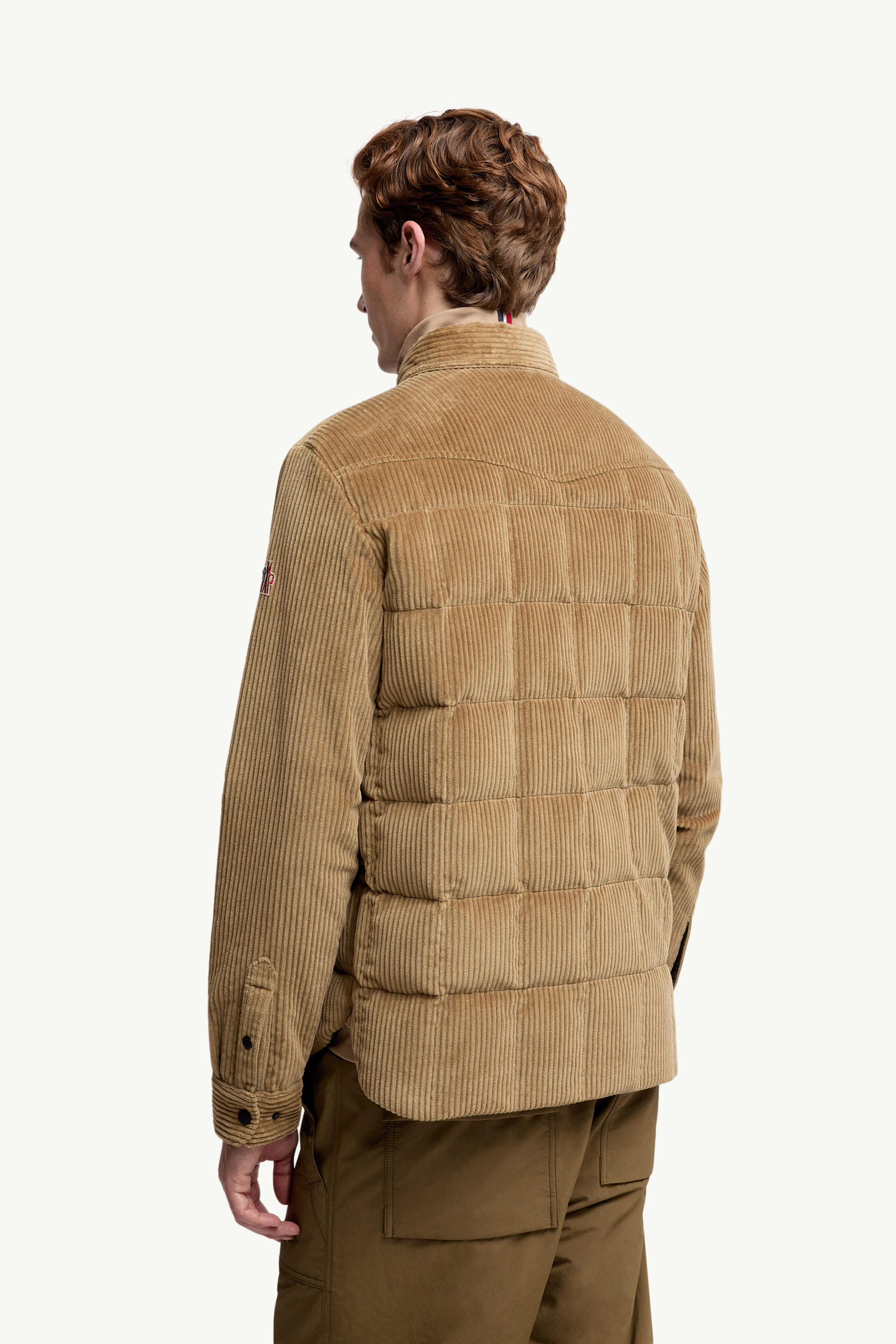 Gelt Corduroy Down Shirt Jacket Men Beige Moncler 4