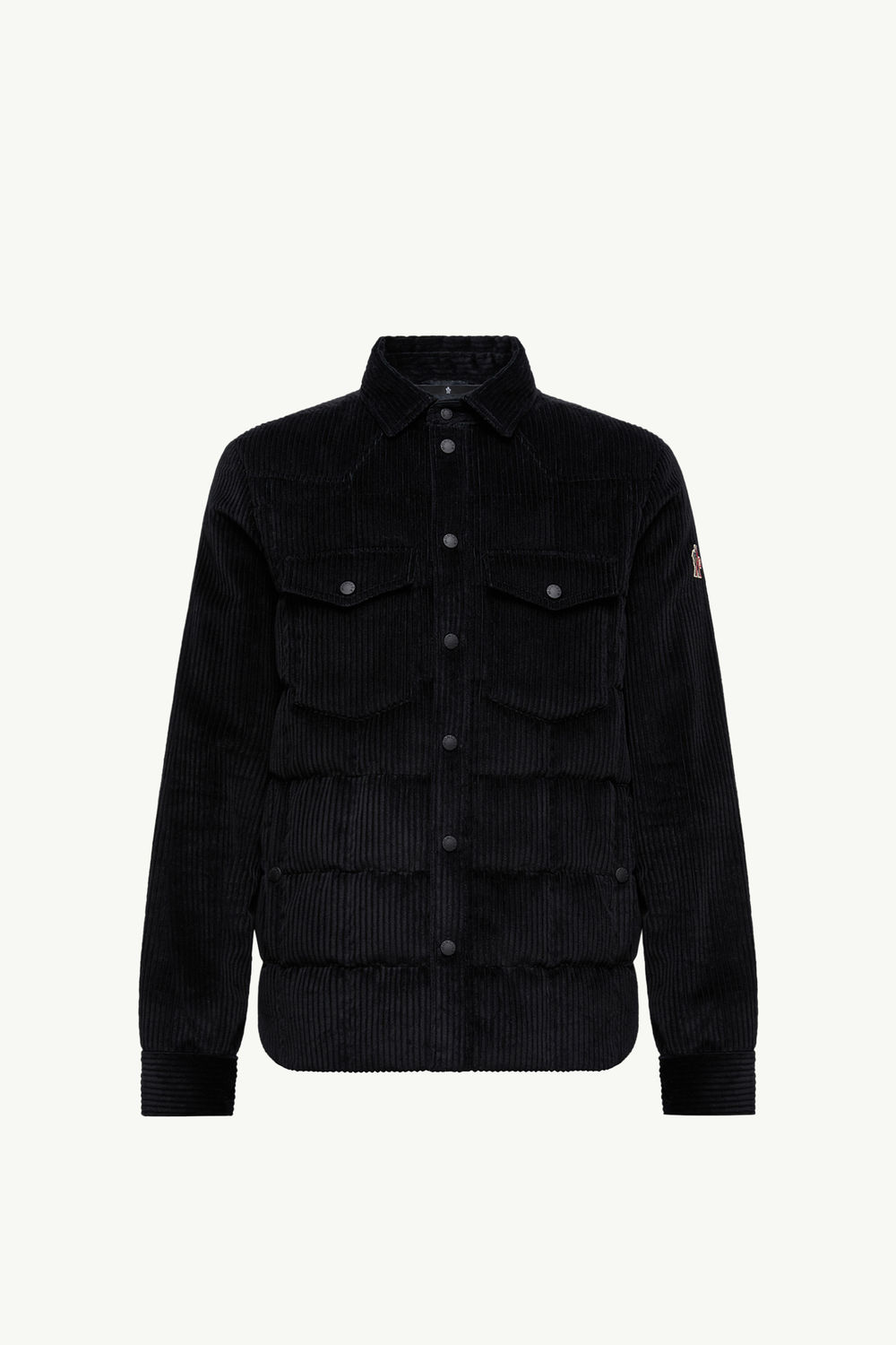 Gelt Corduroy Down Shirt Jacket Men Black Moncler 2