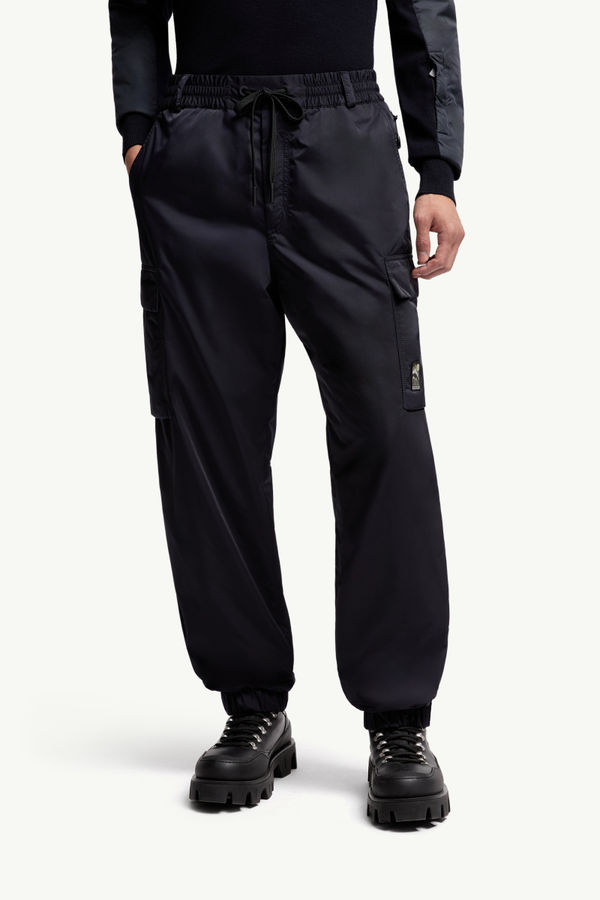 Gabardine Cargo Trousers Men Navy Blue Moncler 3