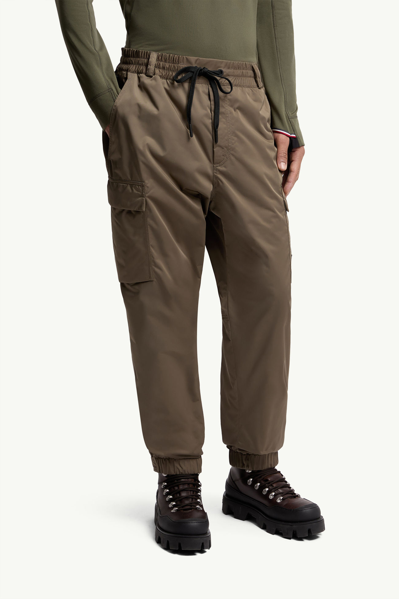 Gabardine Cargo Pants Men Olive Green Moncler 3