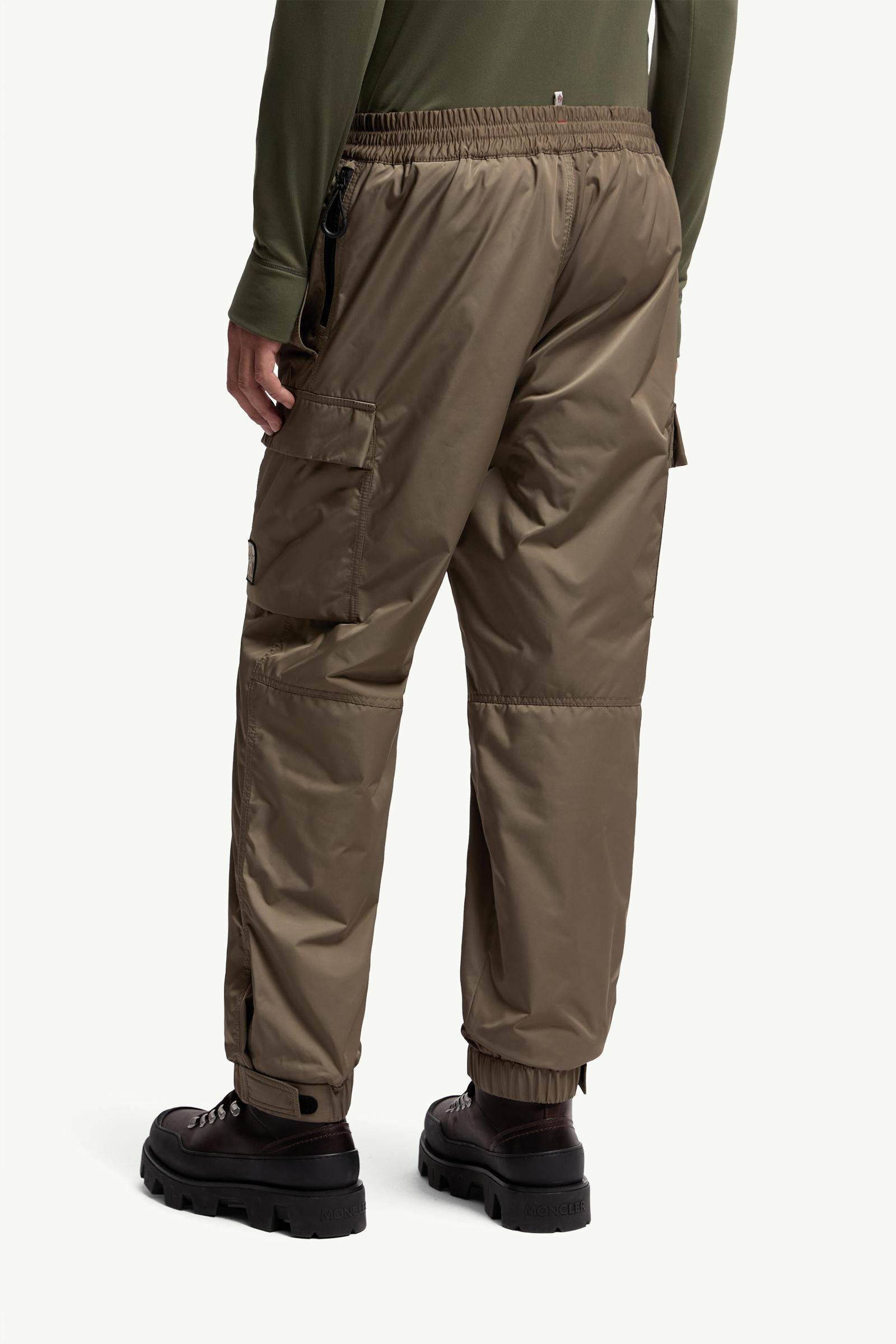 Gabardine Cargo Trousers Men Olive Green Moncler 4