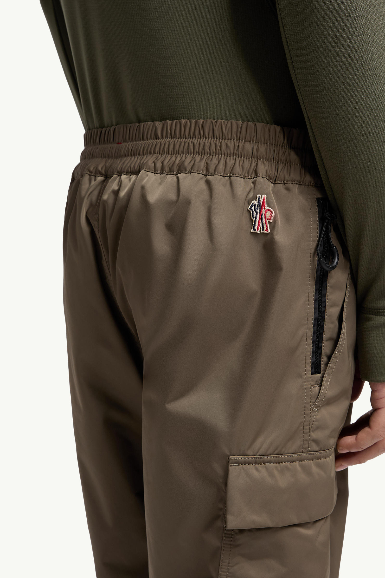 Gabardine Cargo Trousers Men Olive Green Moncler 5