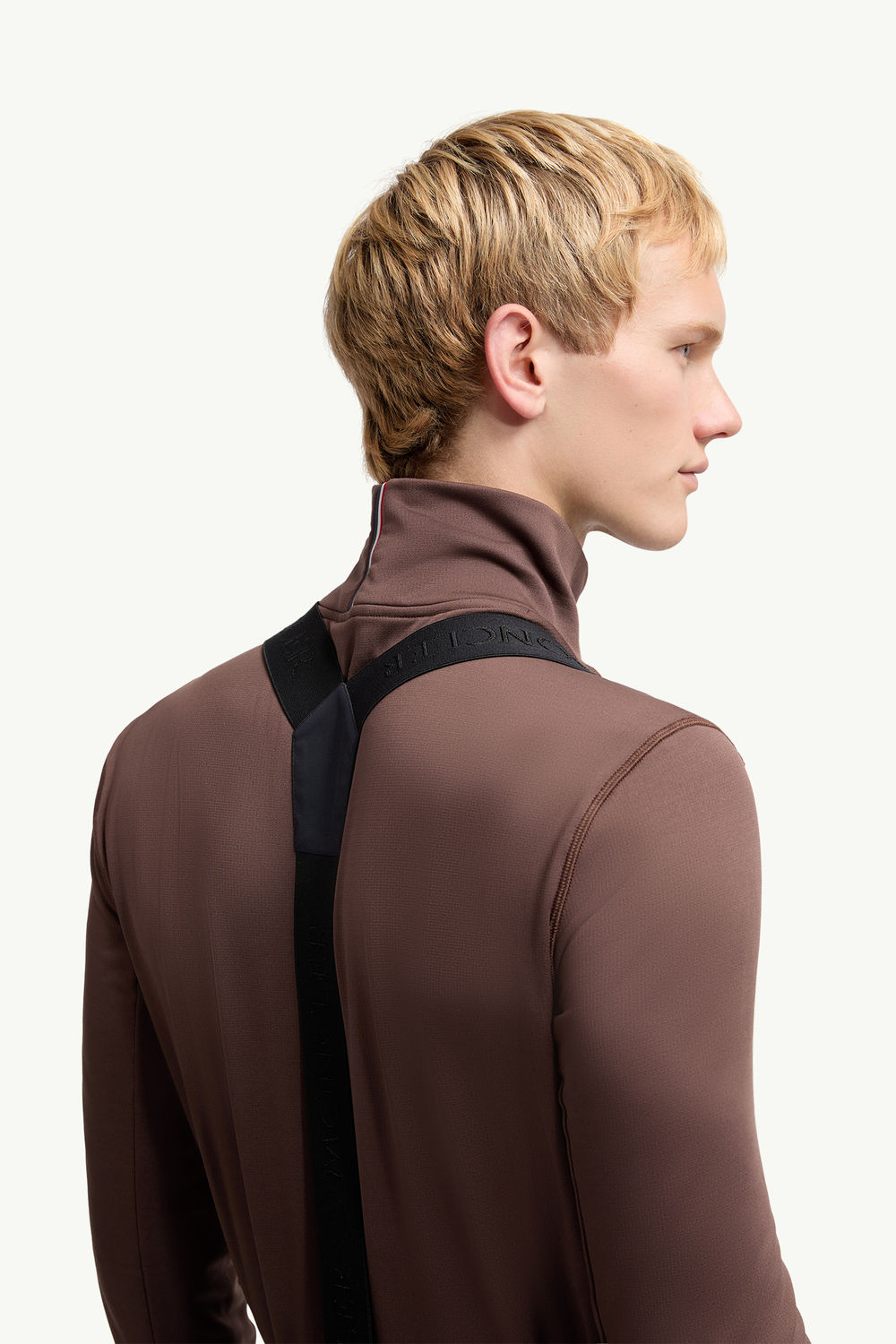 Salopette de ski matelassée en denim Hommes Gris foncé Moncler 5