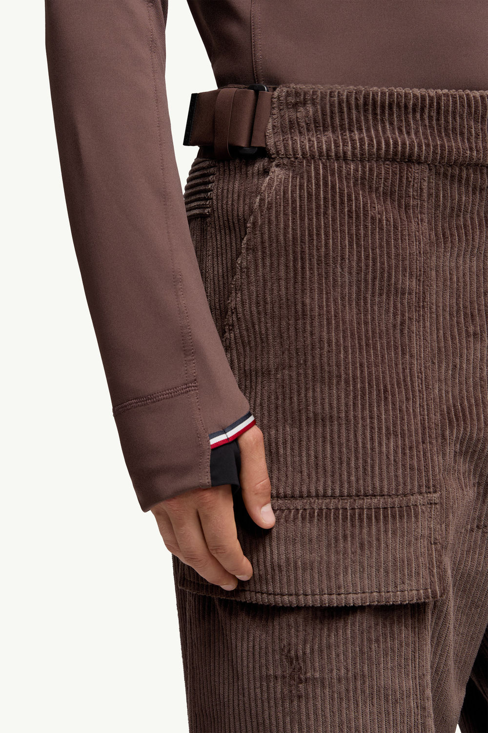 Padded Corduroy Ski Bib Men Brown Moncler 6