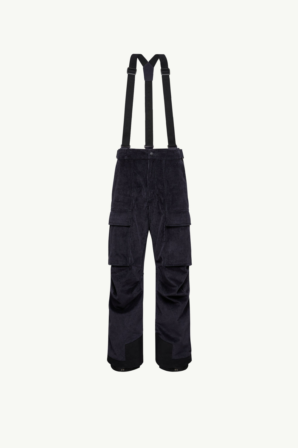 Padded Corduroy Ski Bib Men Navy Blue Moncler 2