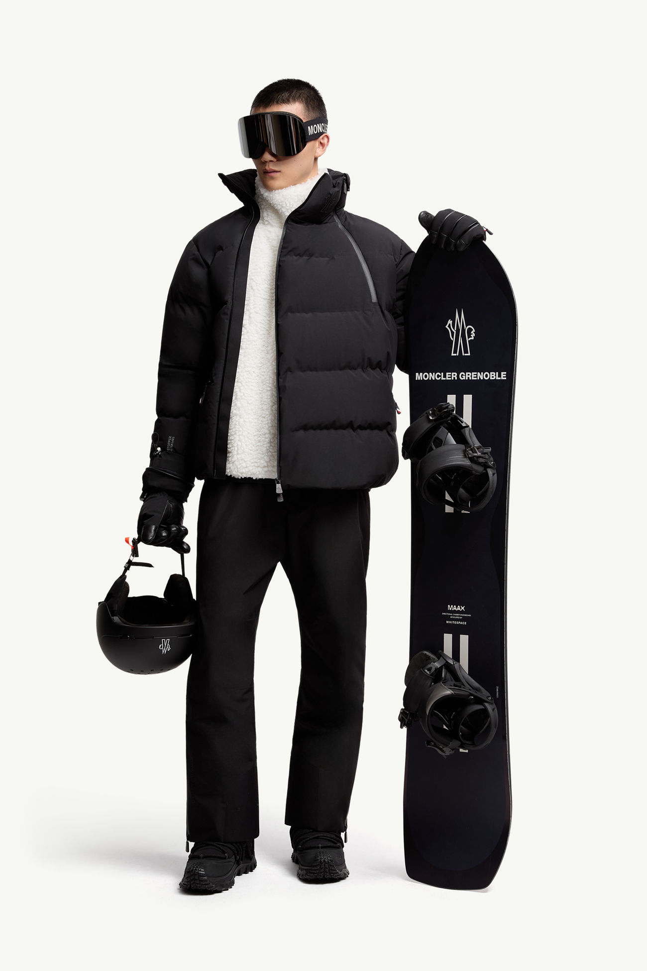 Gepolsterte GORE-TEX Skihose Herren Schwarz Moncler 0