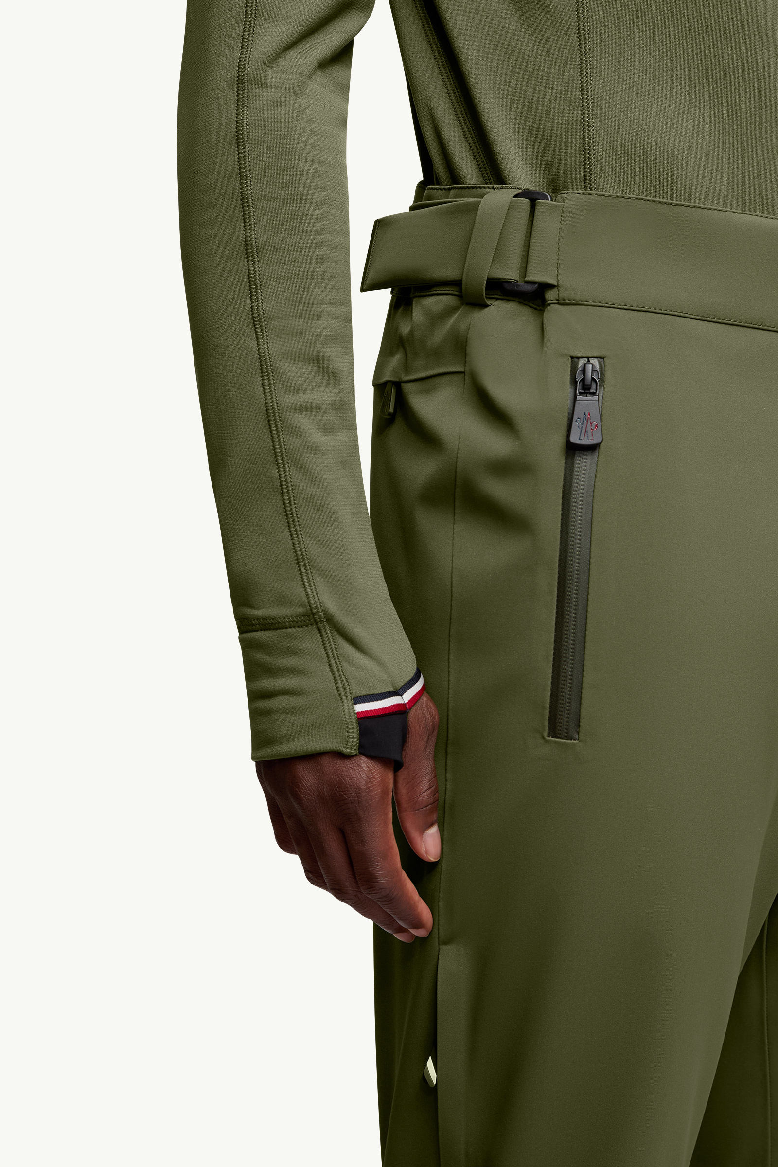Padded Ski Trousers Men Olive Green Moncler 5