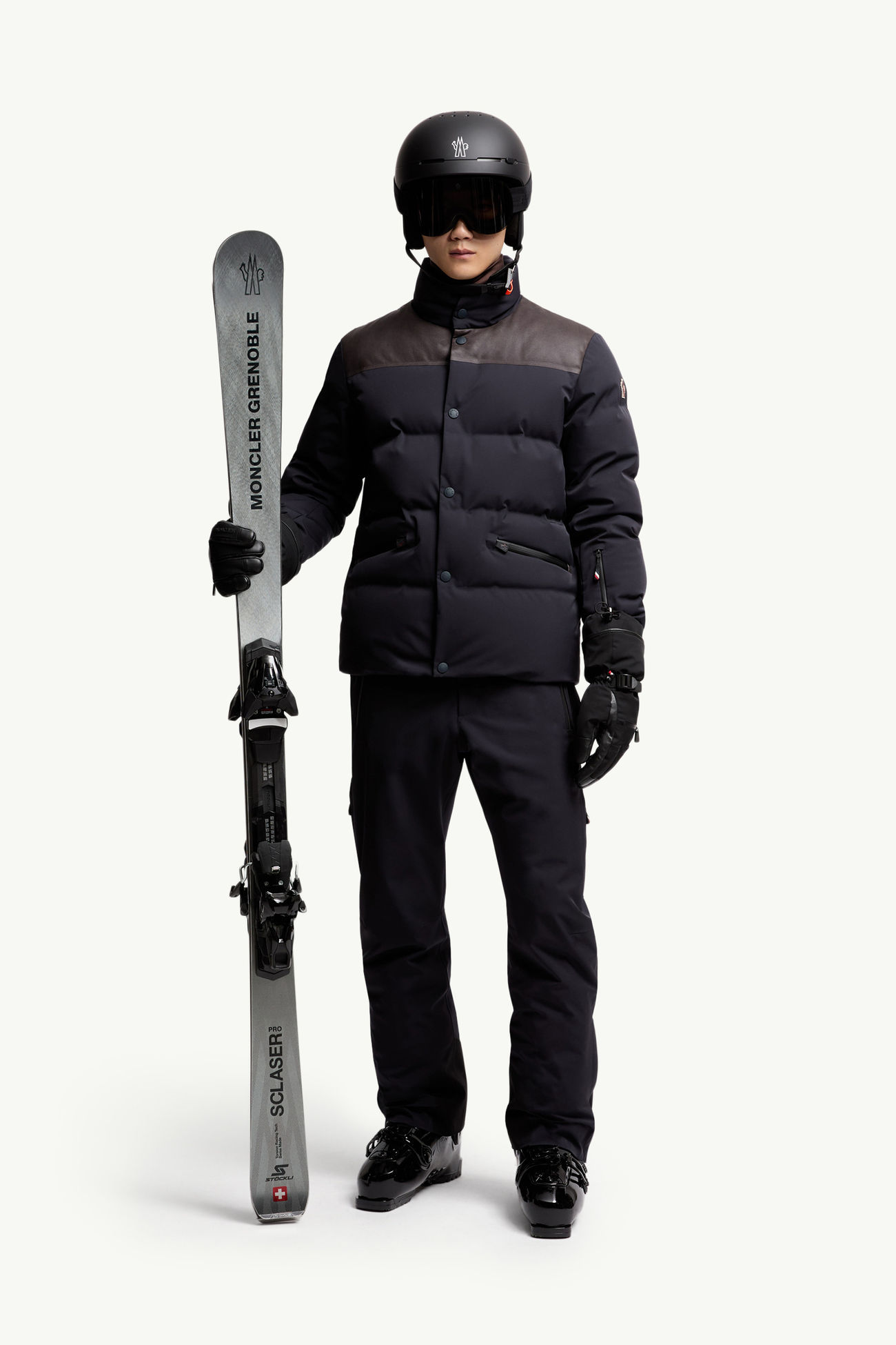 Wattierte Skihose Herren Navyblau Moncler 0