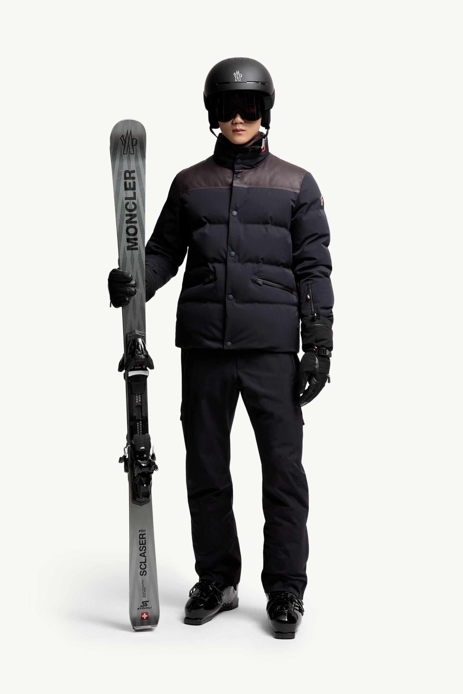 男士加衬滑雪裤 男士 海军蓝色 Moncler 0
