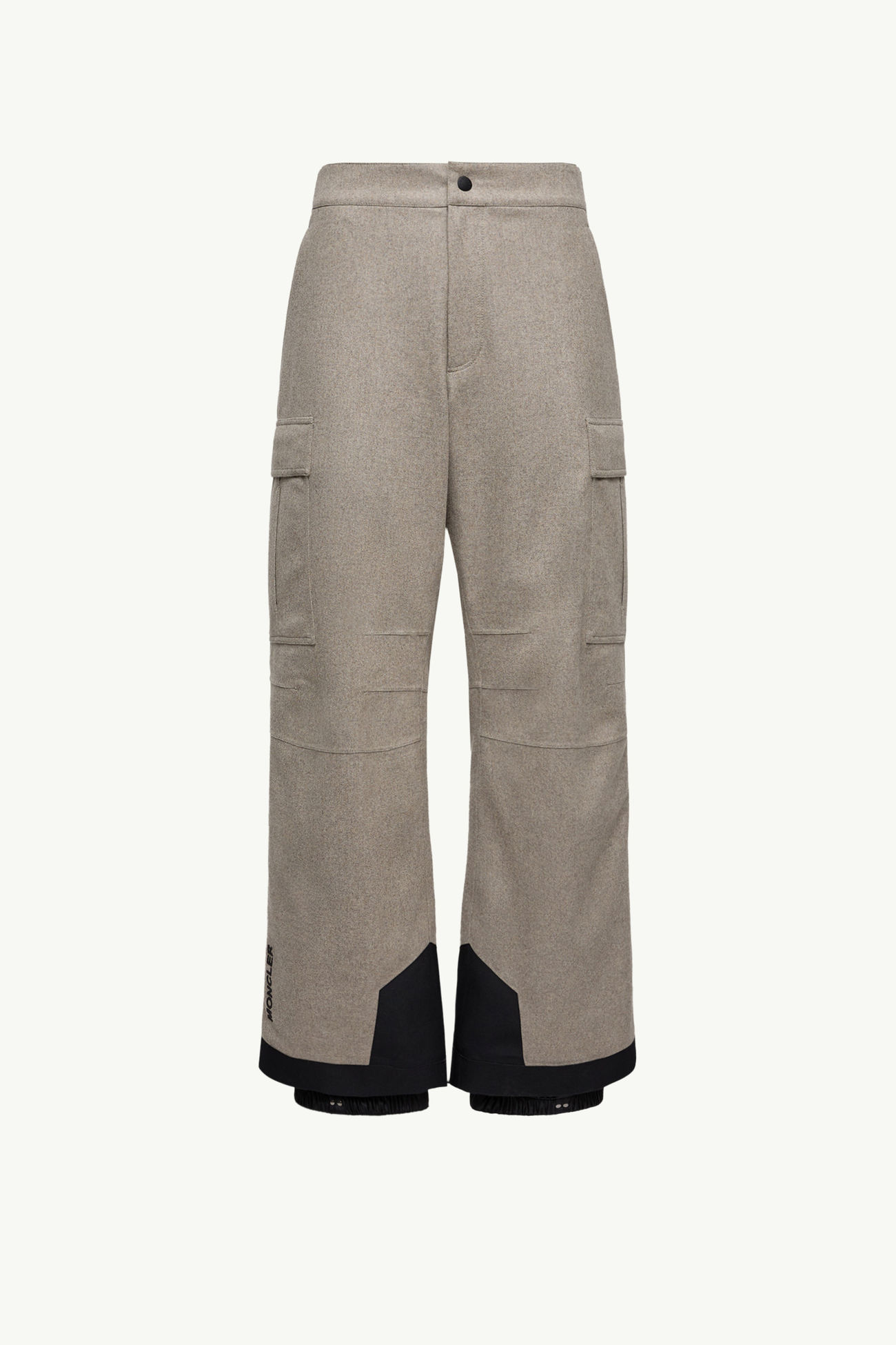 Gepolsterte Skihose aus technischer Wolle Herren Beige Moncler 2