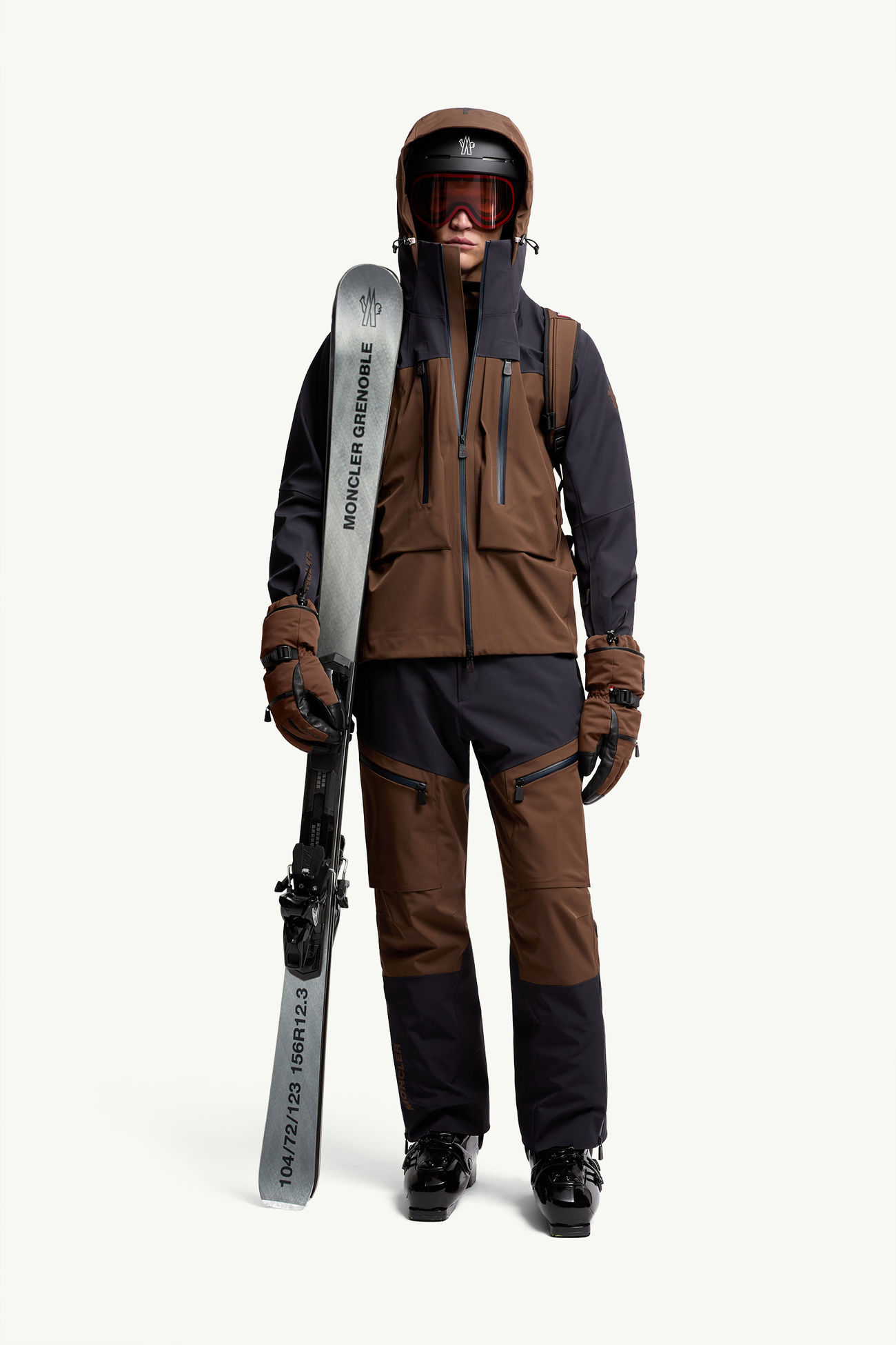 Padded Ski Trousers Men Blue & Brown Moncler 0