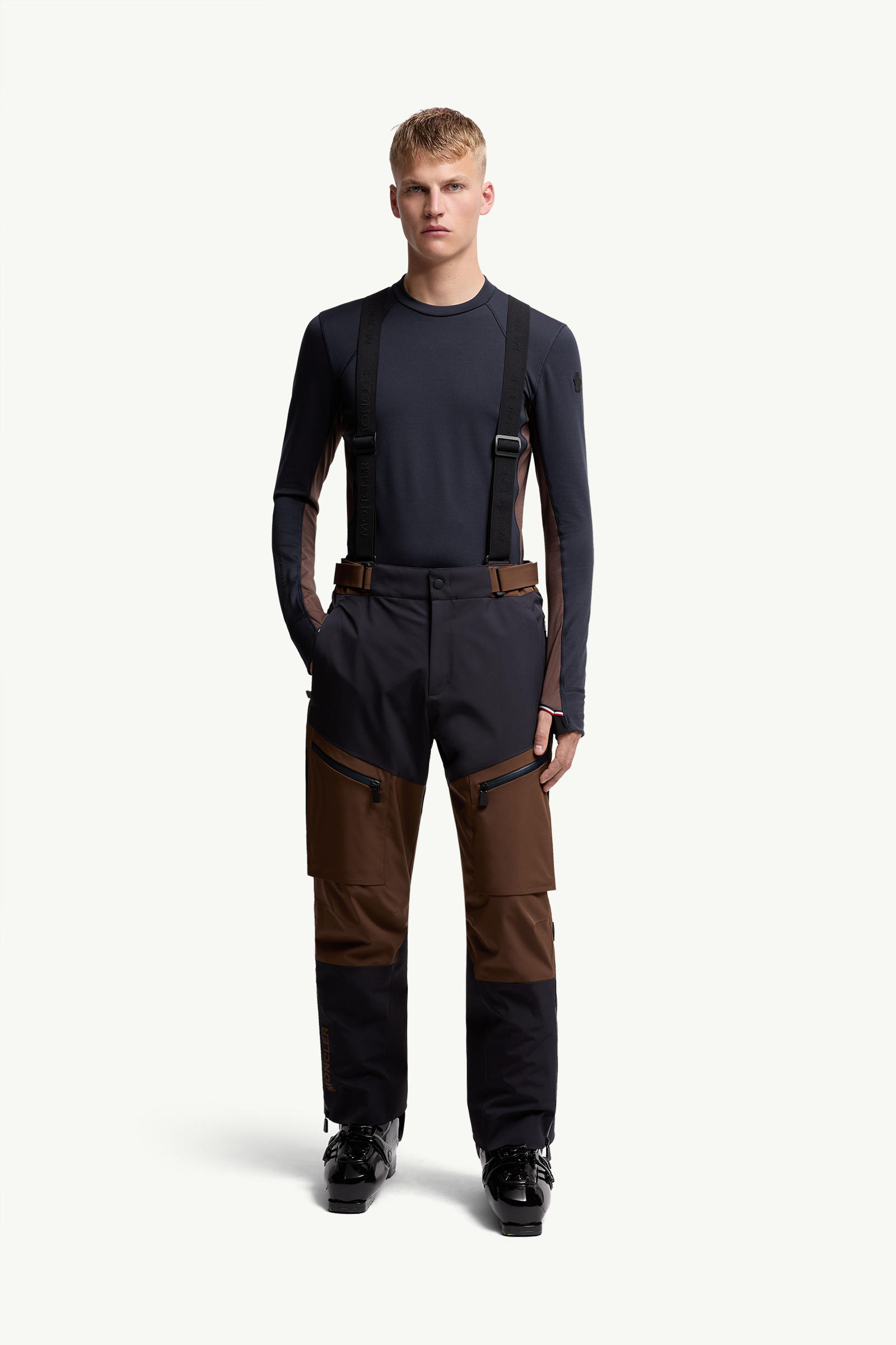 Padded Ski Trousers Men Blue & Brown Moncler 3