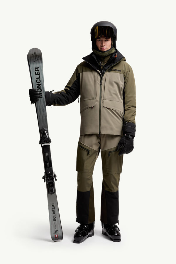 Padded Ski Trousers Men Green & Black Moncler 0
