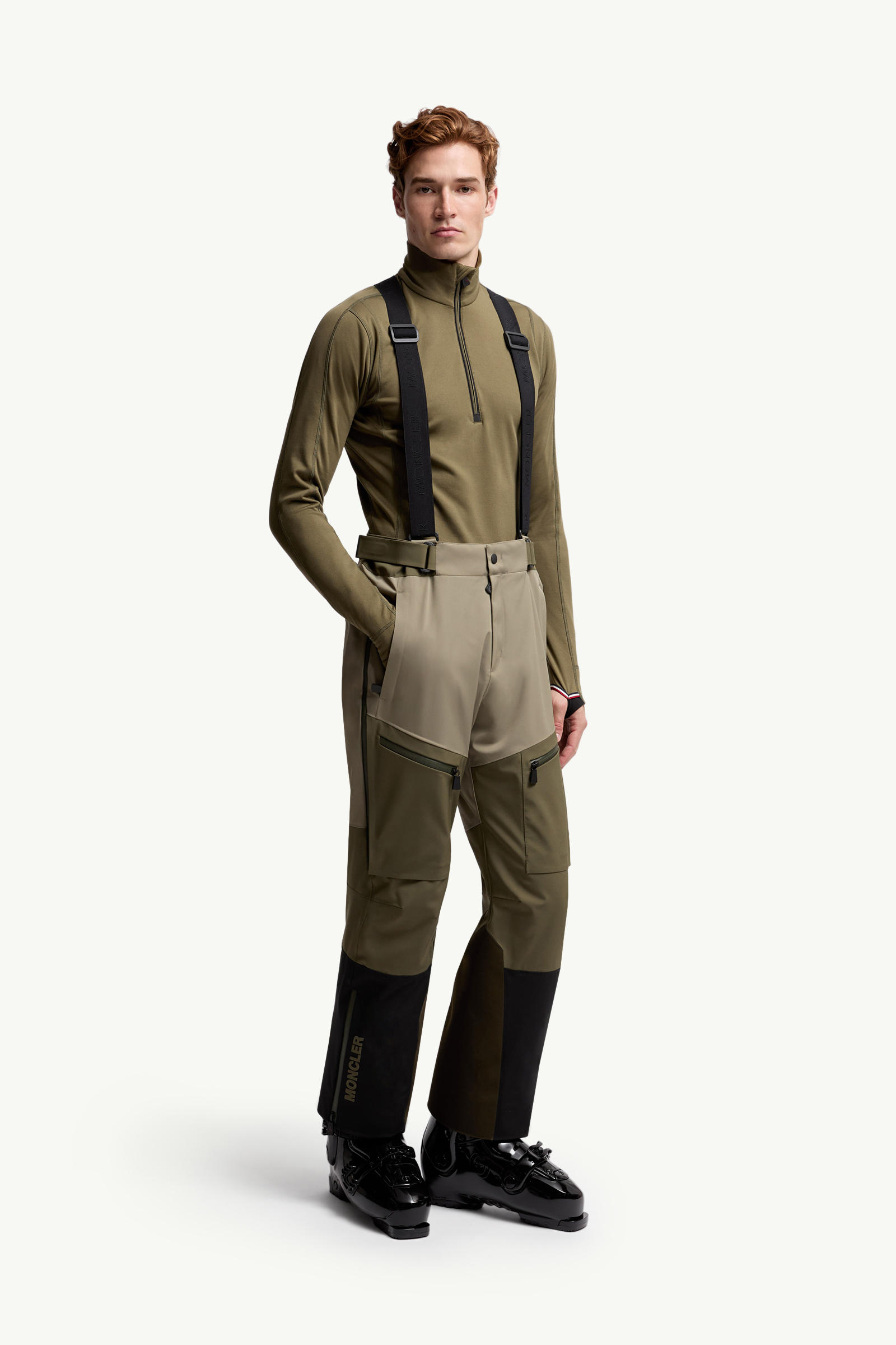 Padded Ski Trousers Men Green & Black Moncler 3