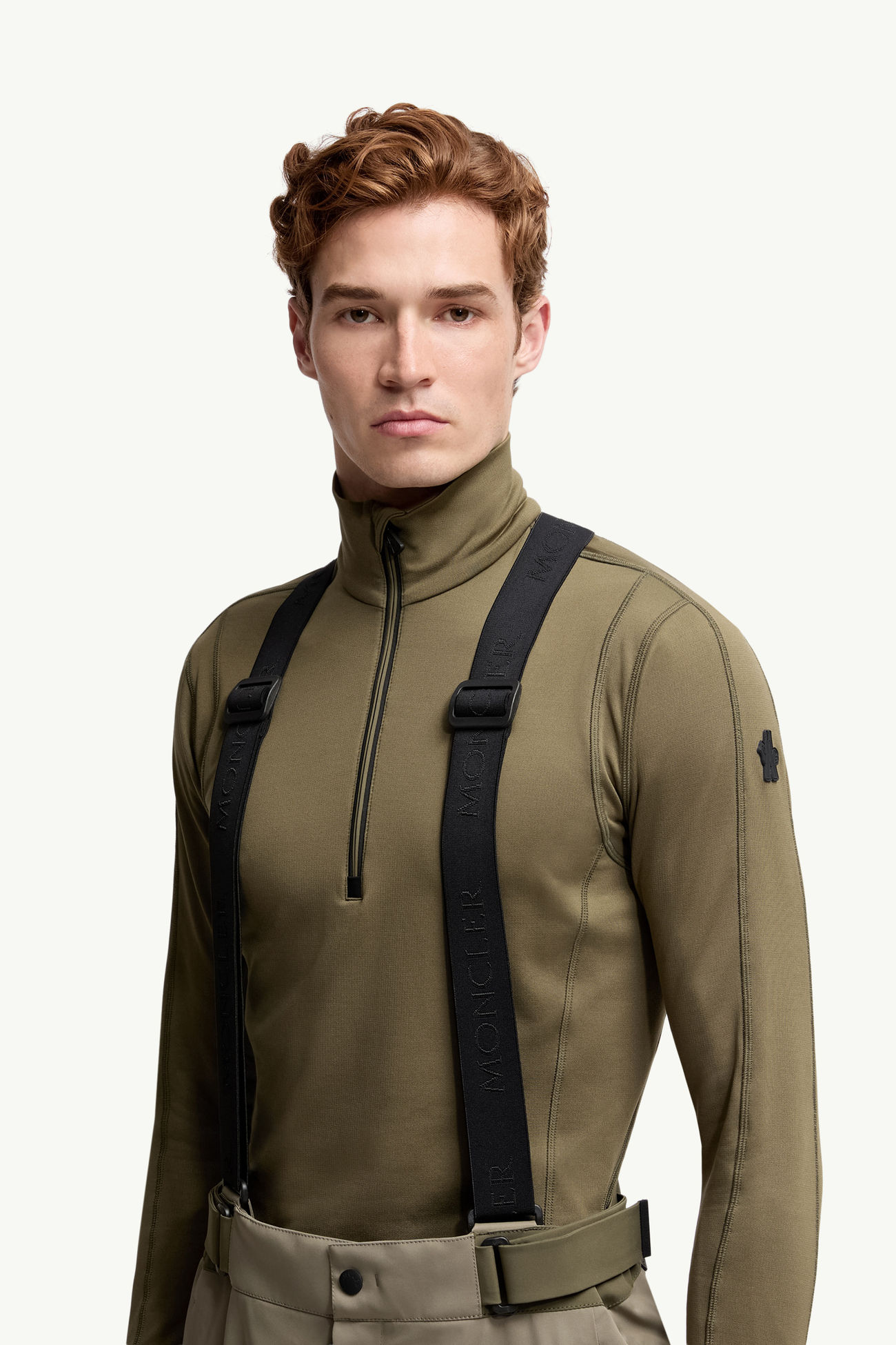 夾層滑雪褲 男士 綠色和黑色 Moncler 5