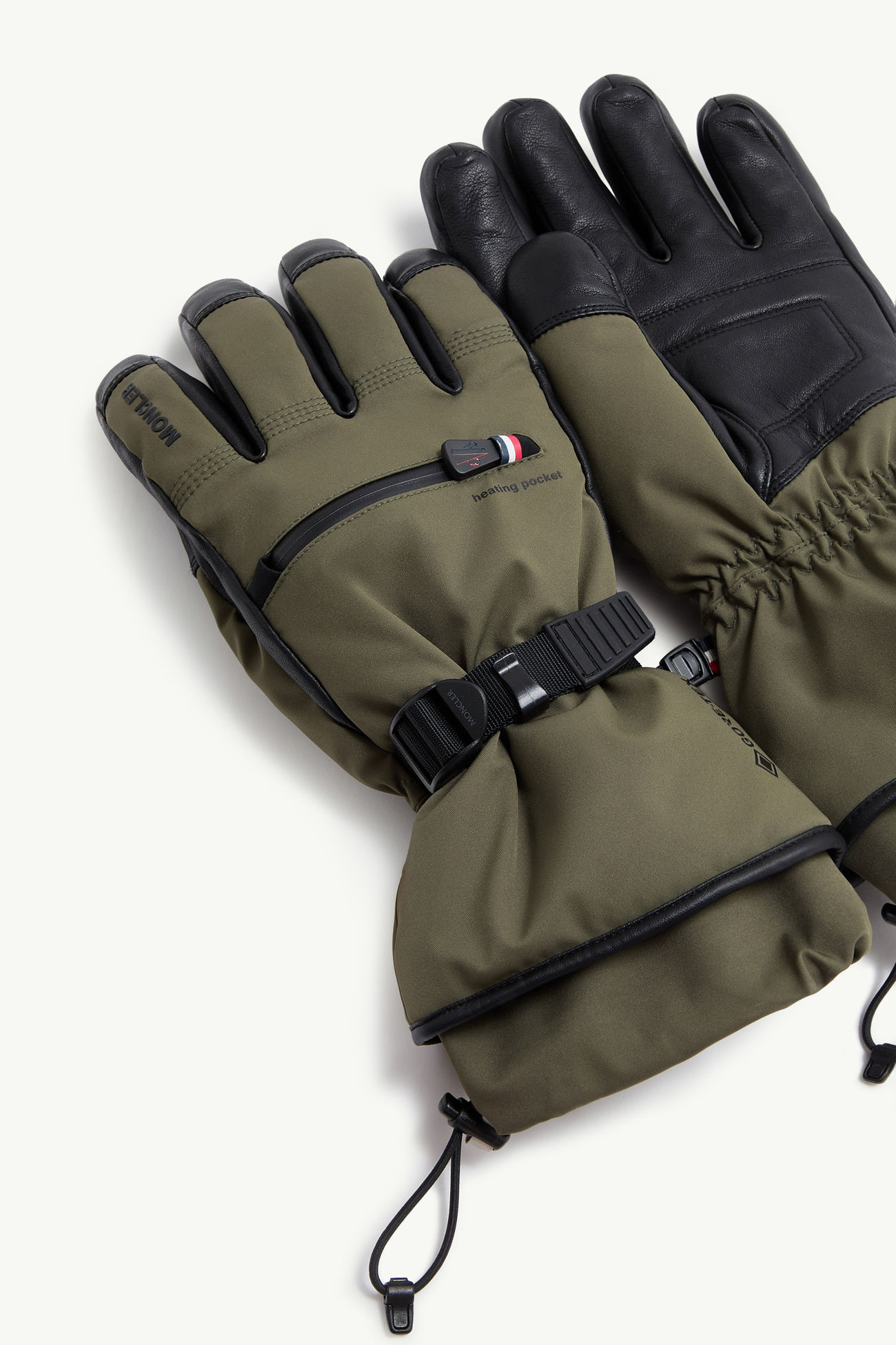 Gepolsterte Handschuhe Herren Olivgrün Moncler 4