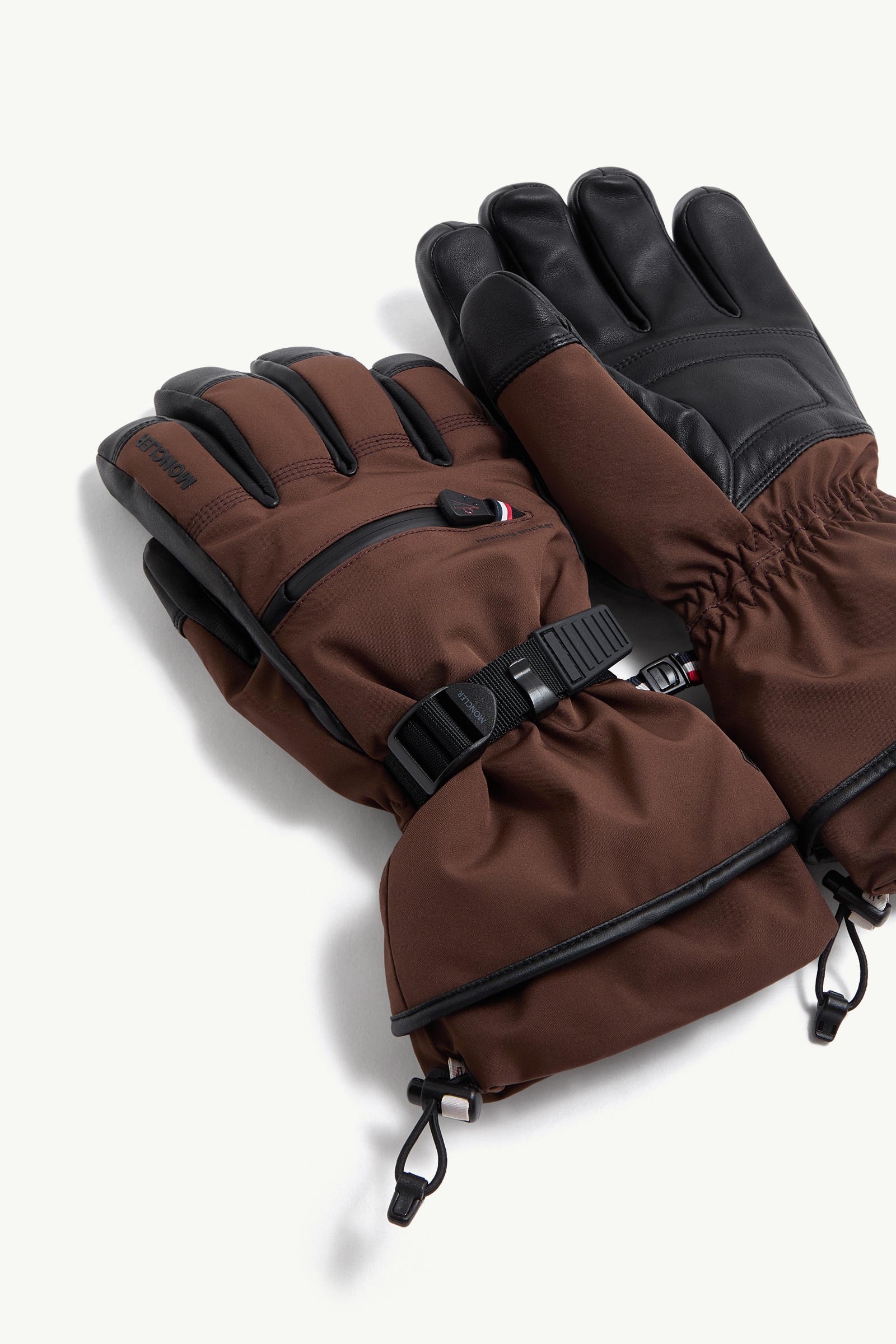 Padded Gloves Men Brown Moncler 4