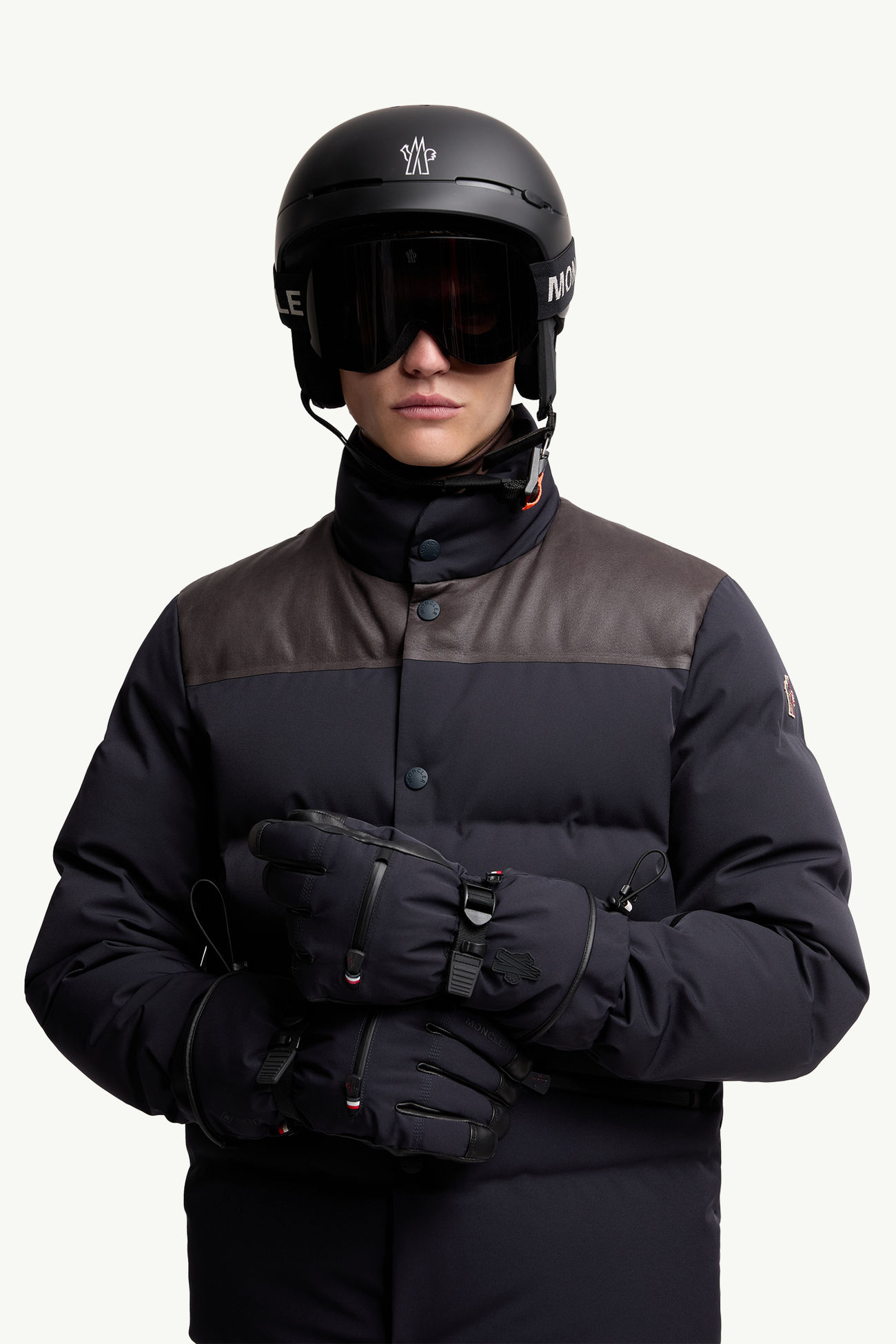 Gepolsterte Handschuhe Herren Navyblau Moncler 1