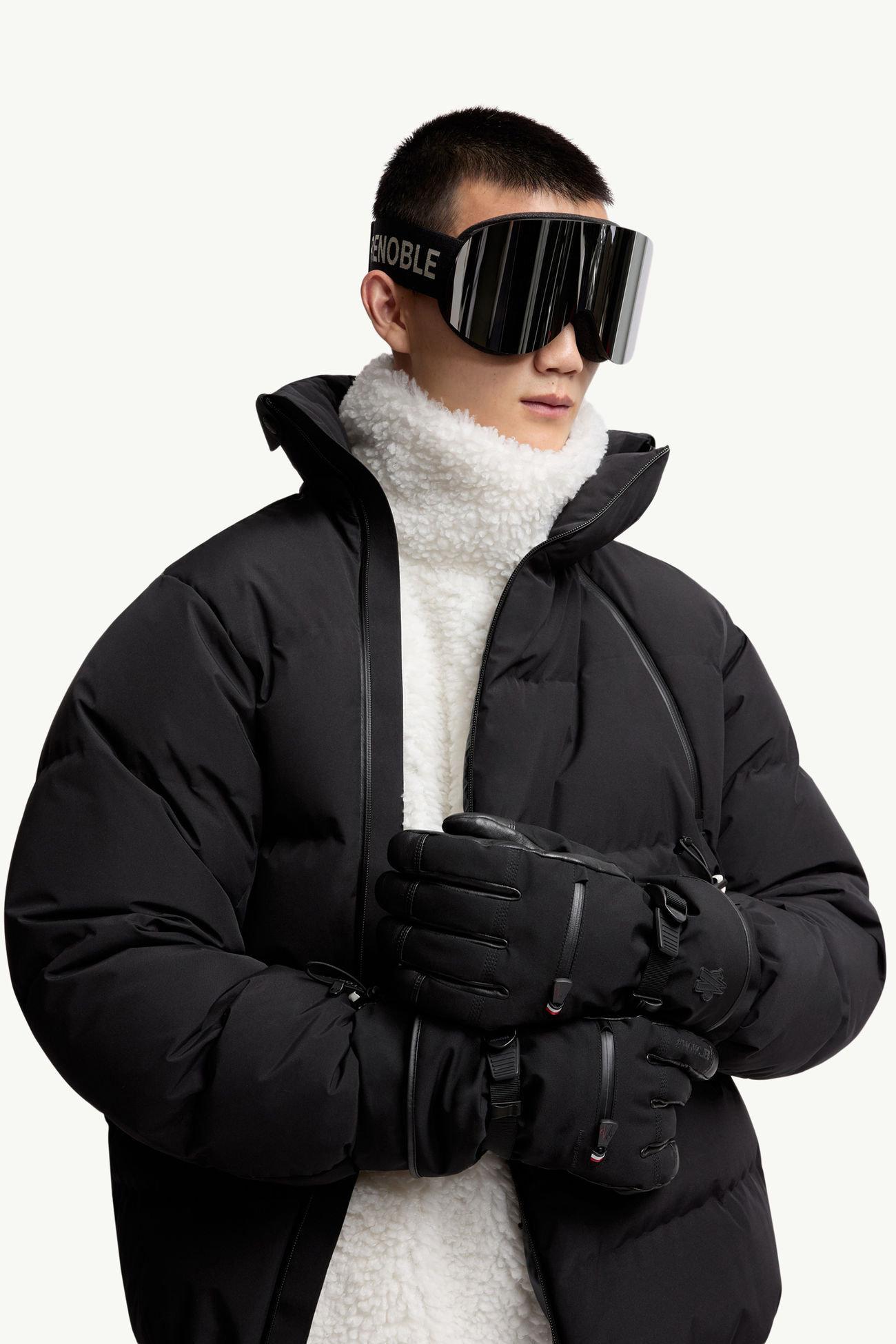 Gepolsterte Handschuhe Herren Schwarz Moncler 1