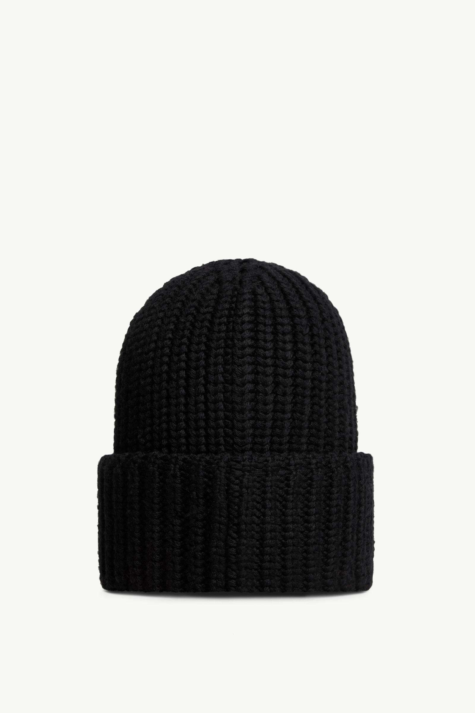 Logo Wool Beanie Men Black Moncler 3