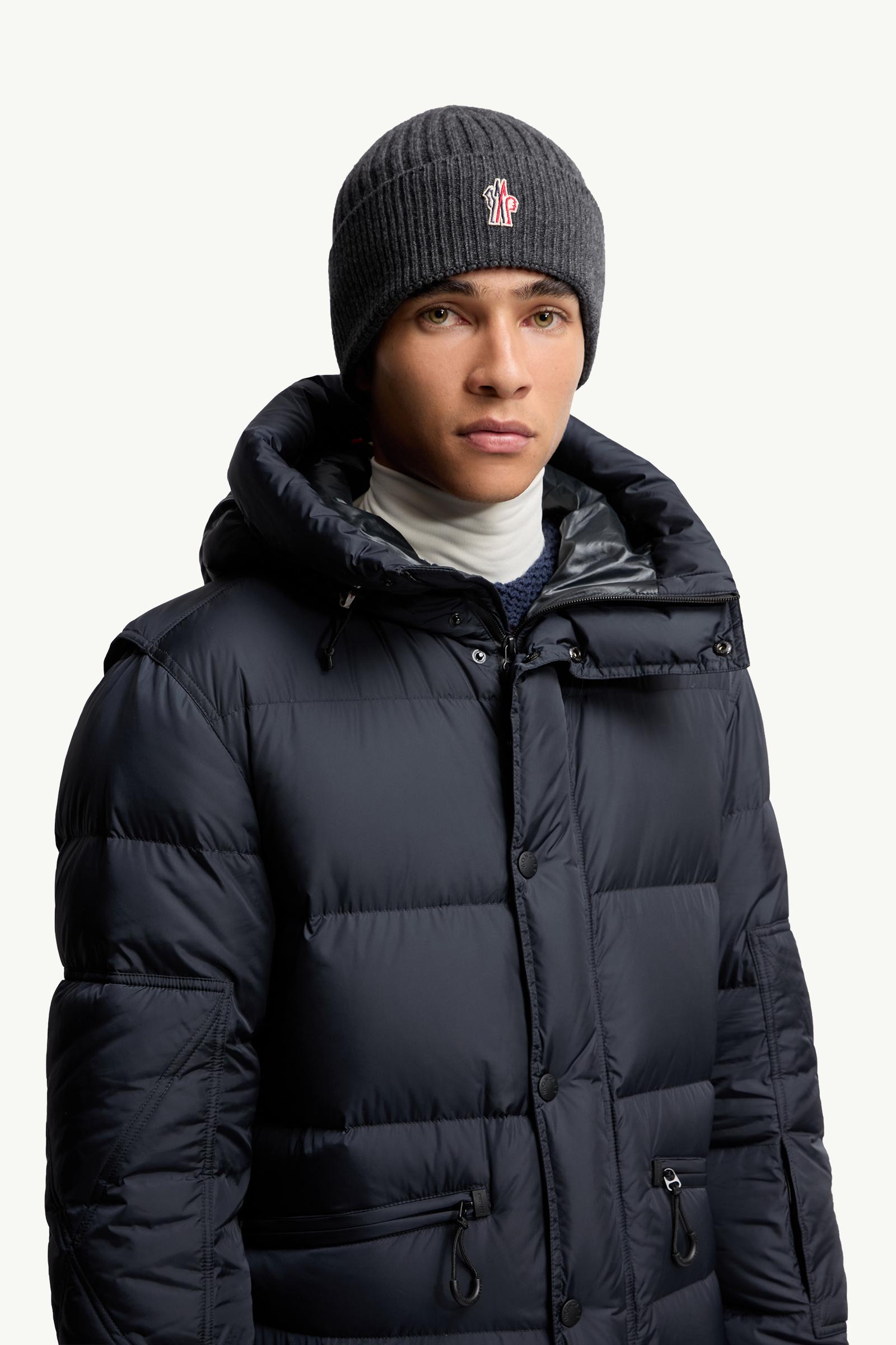 Cashmere Beanie Men Dark Gray Moncler 1