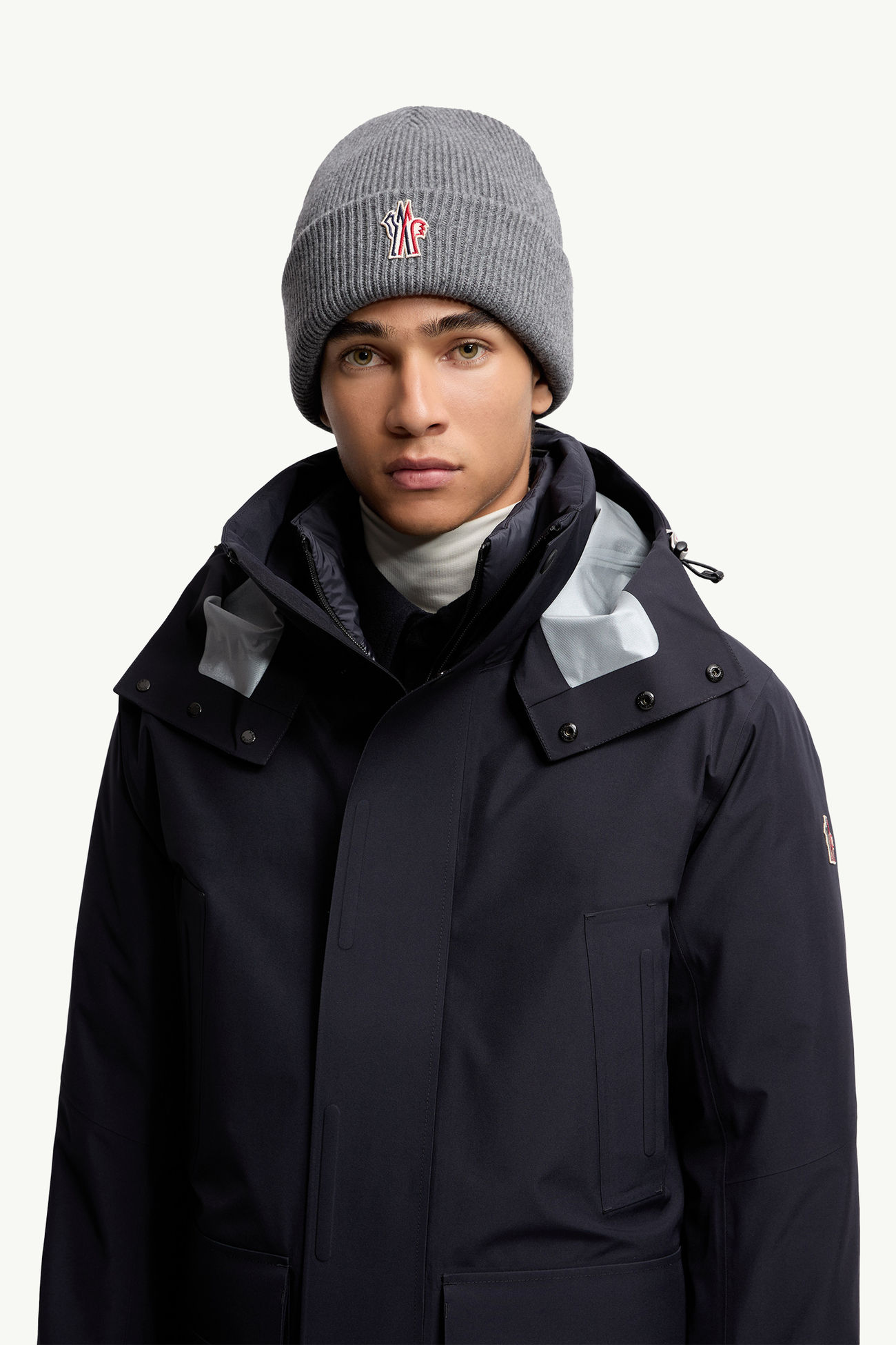 羊毛冷帽 男士 灰色 Moncler 1