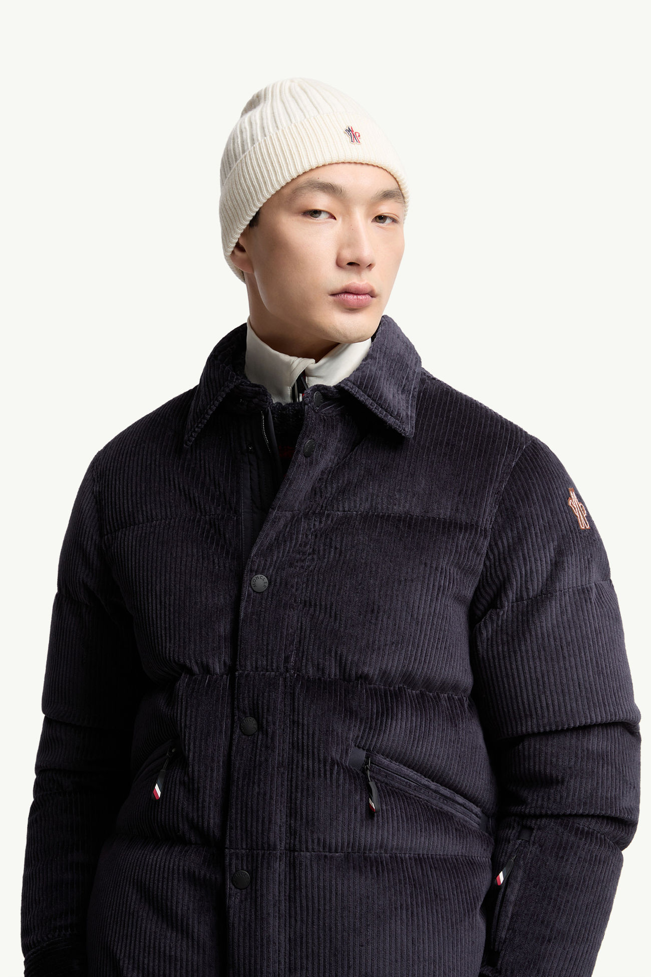 羊毛便帽 男士 象牙白 Moncler 1