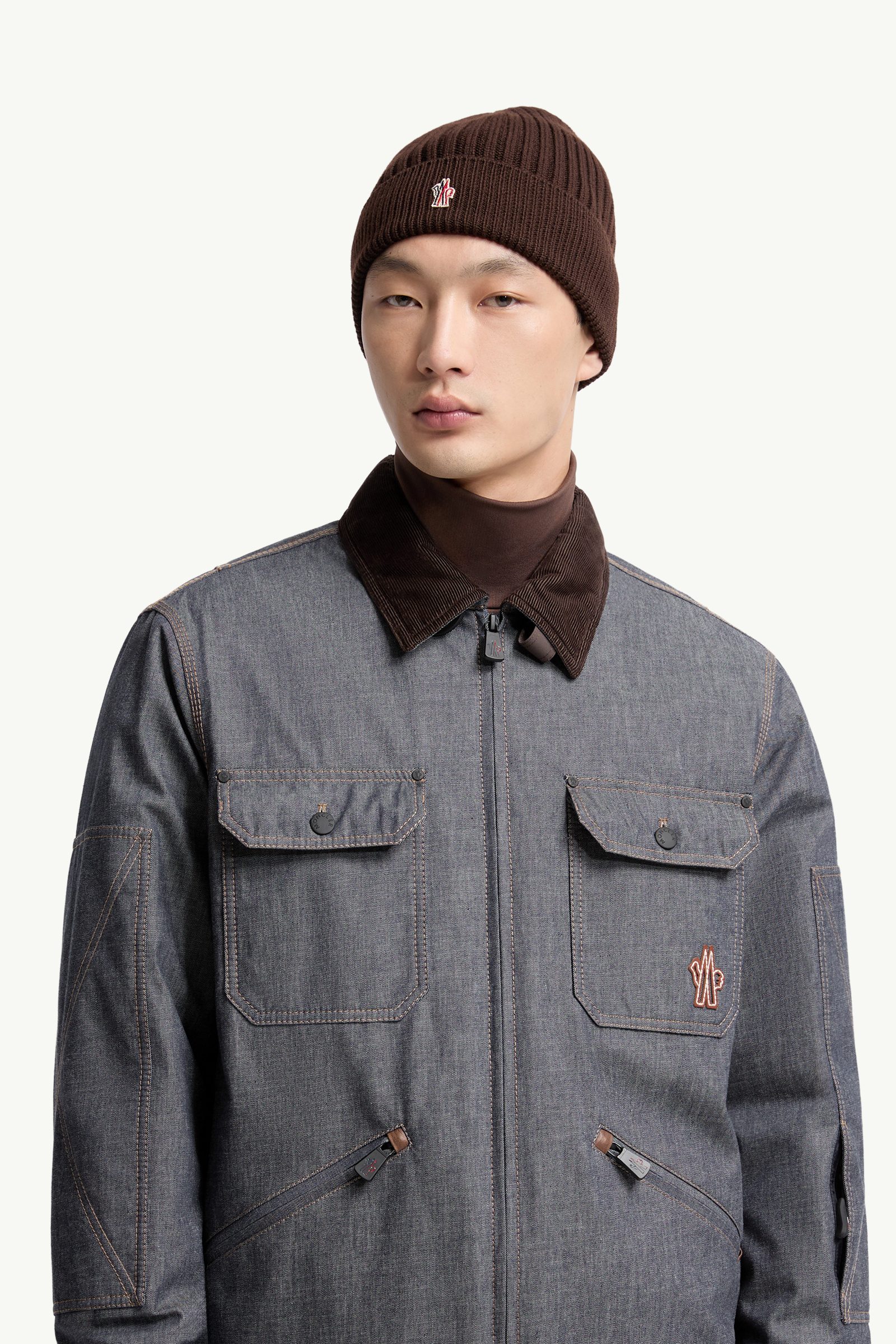 Bonnet en laine Hommes Marron Moncler 1