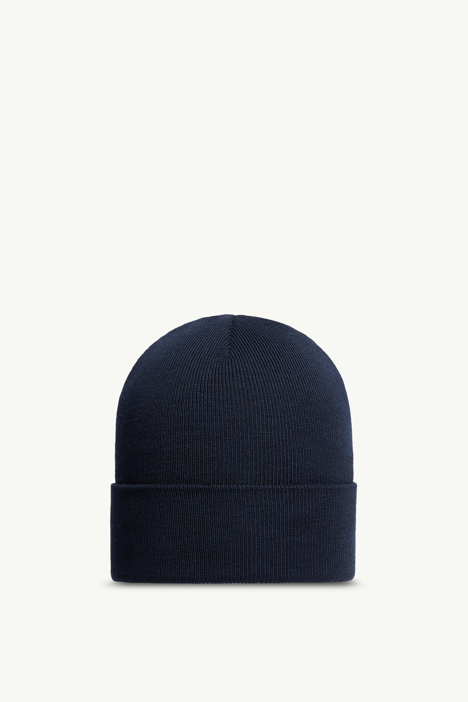 Wool Beanie Men Navy Blue Moncler 3